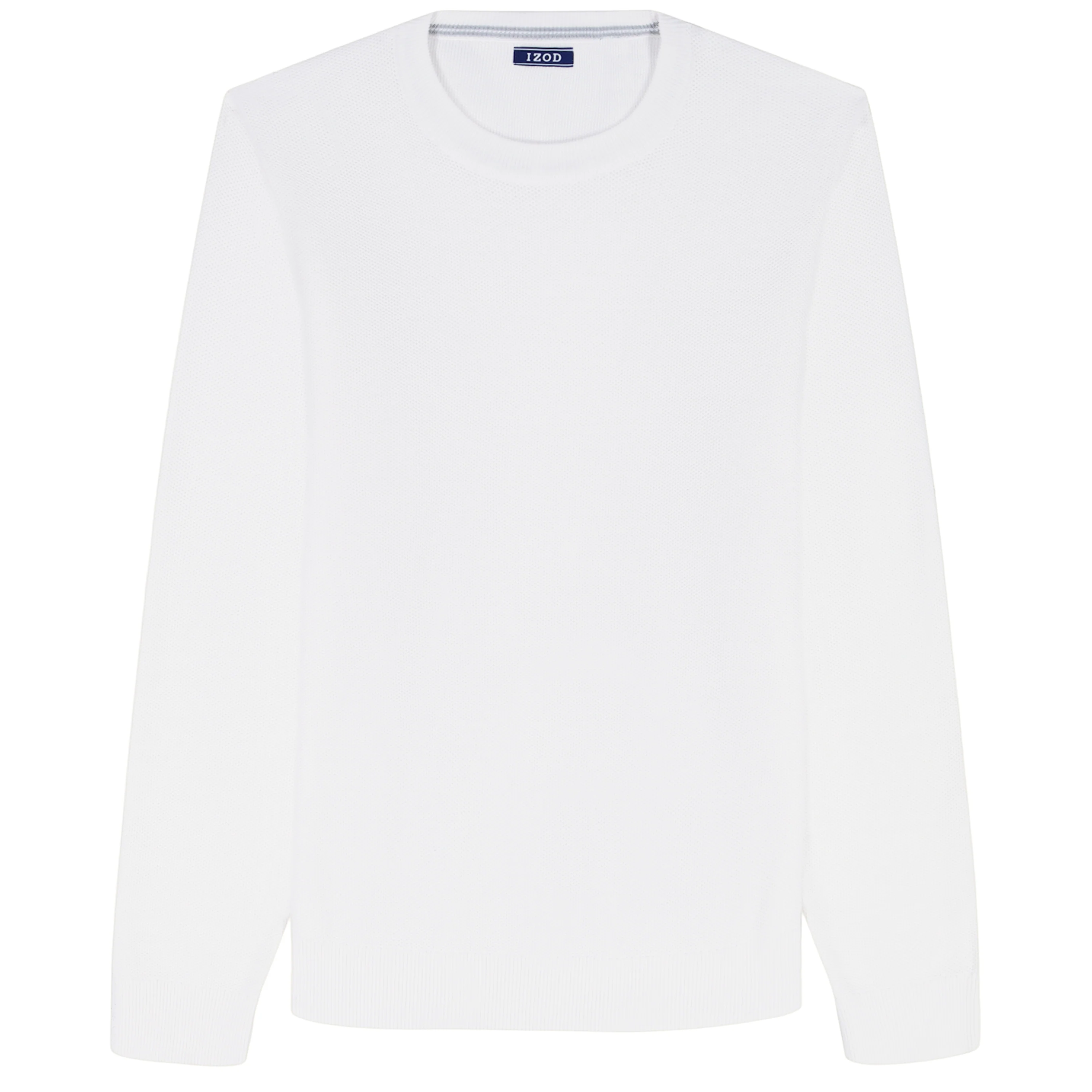HONEYCOMB CREW NECK SWEATER - BRIGHT WHITE - Image 4