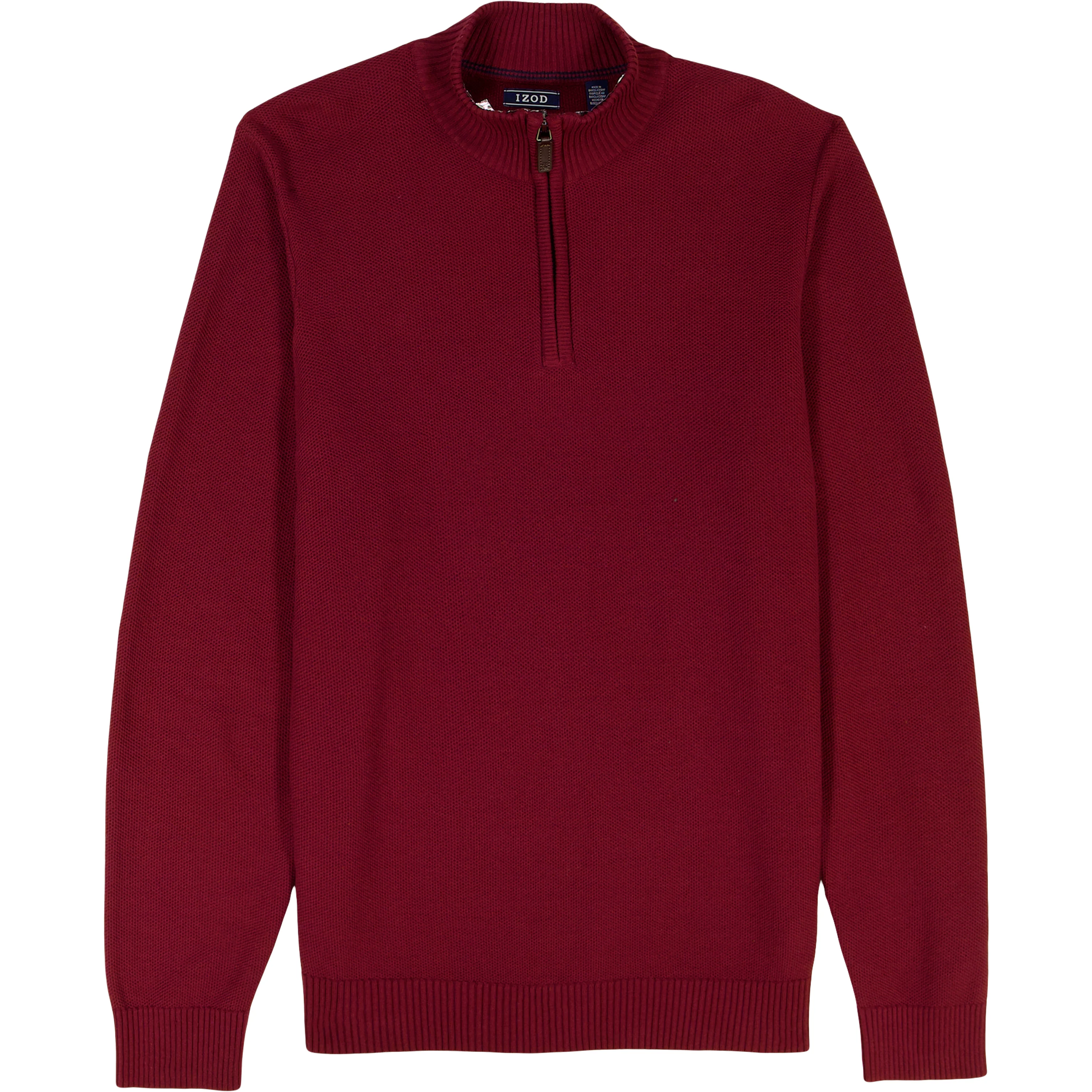 HONEYCOMB 1/4 ZIP SWEATER - VELVET MAROON - Image 4