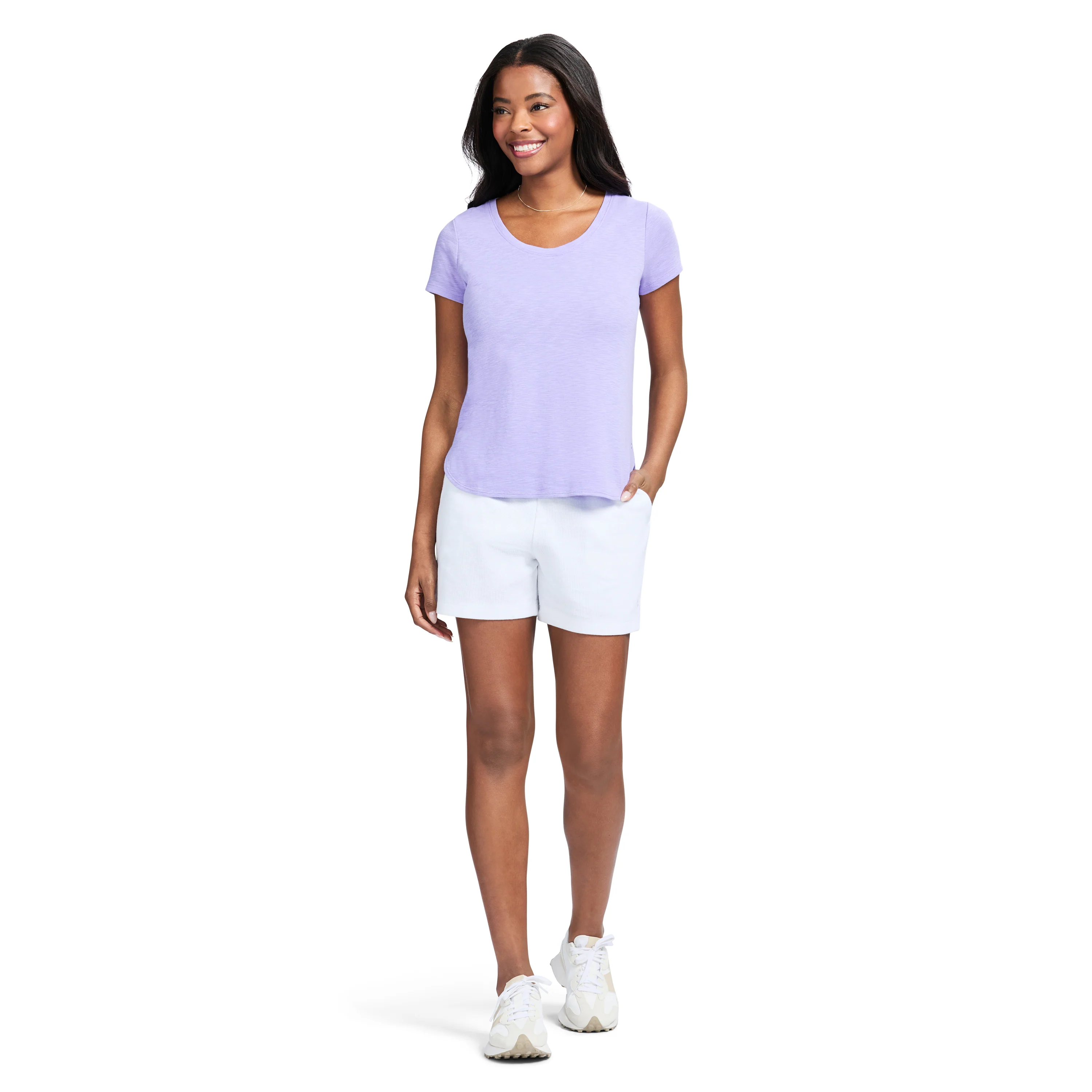 ALEX SLUB TEE - VIOLET TULIP - Image 3