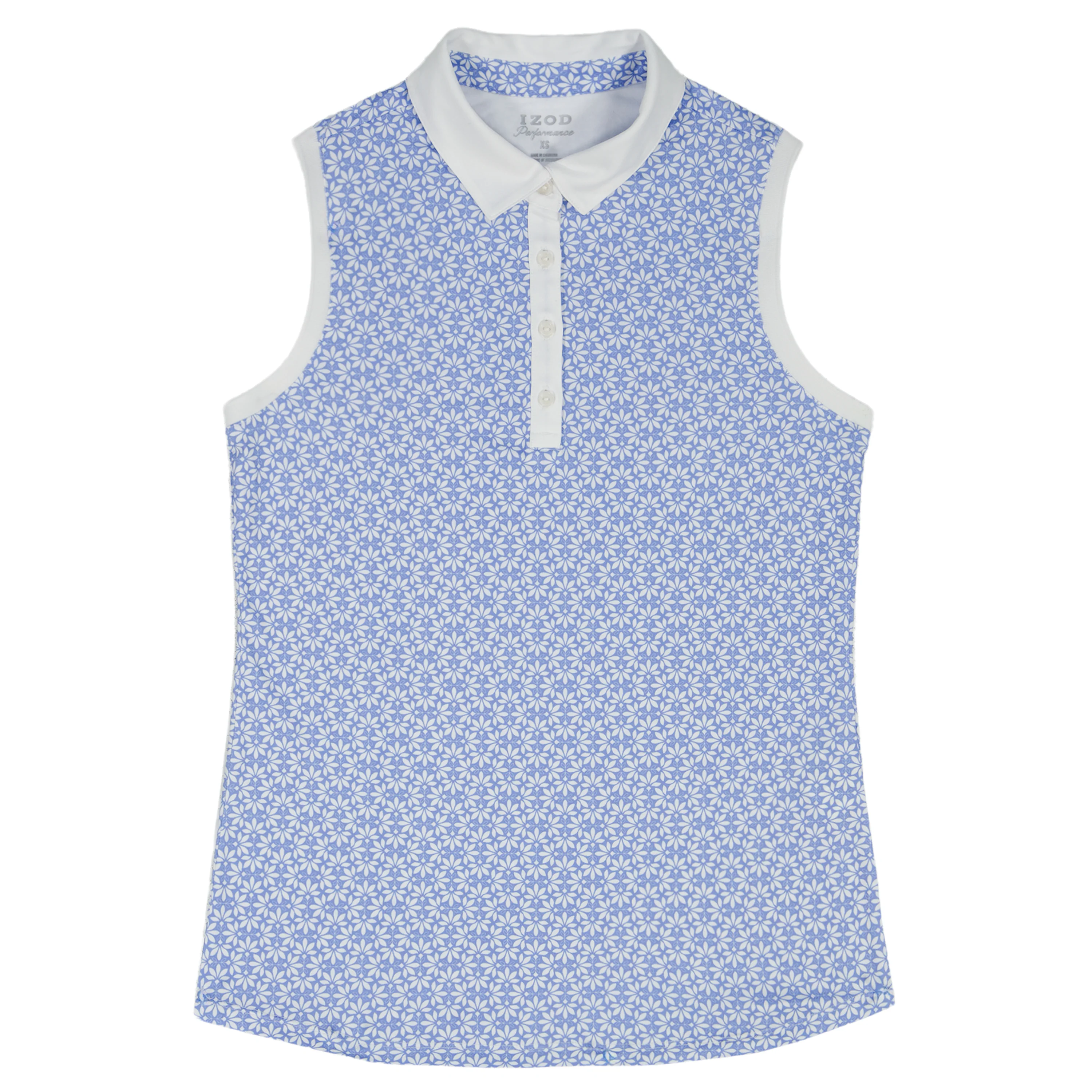 ALLY PRINTED SLEEVELESS POLO - HYDRANGEA - Image 5