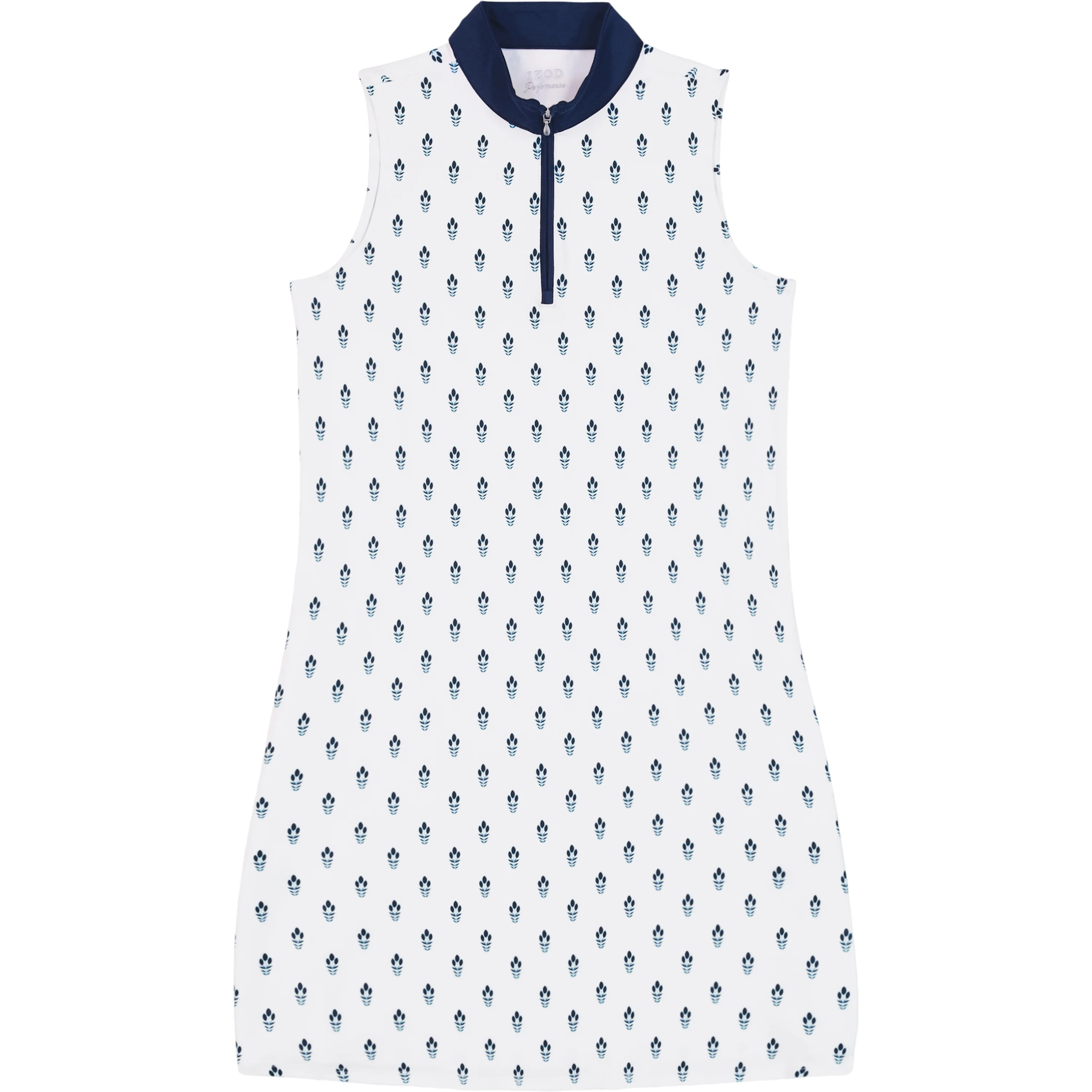 BRIANNA 1/4 ZIP A-LINE DRESS - BRIGHT WHITE - Image 6