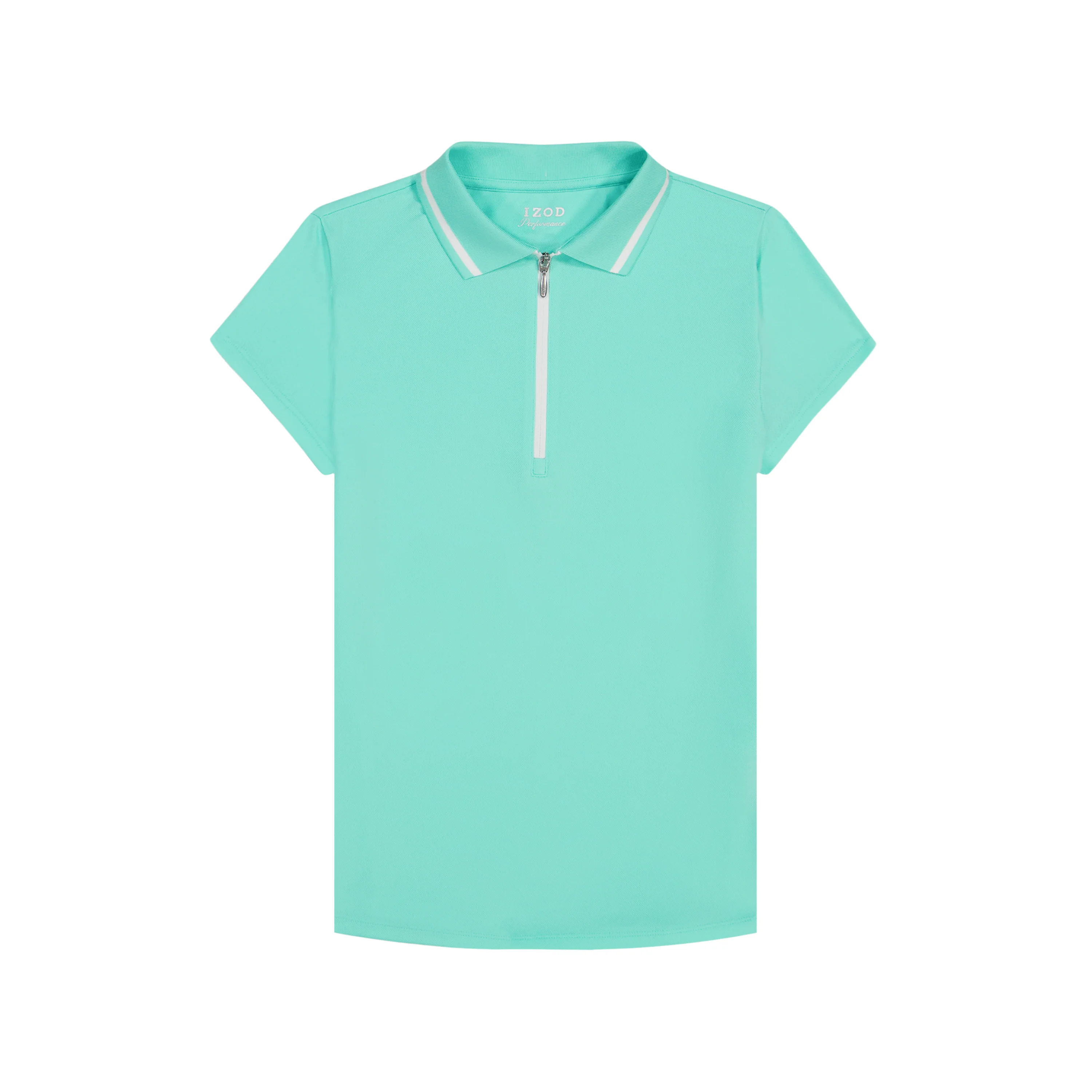 CHLOE COURTSIDE CAP SLEEVE POLO - ARUBA BLUE - Image 5