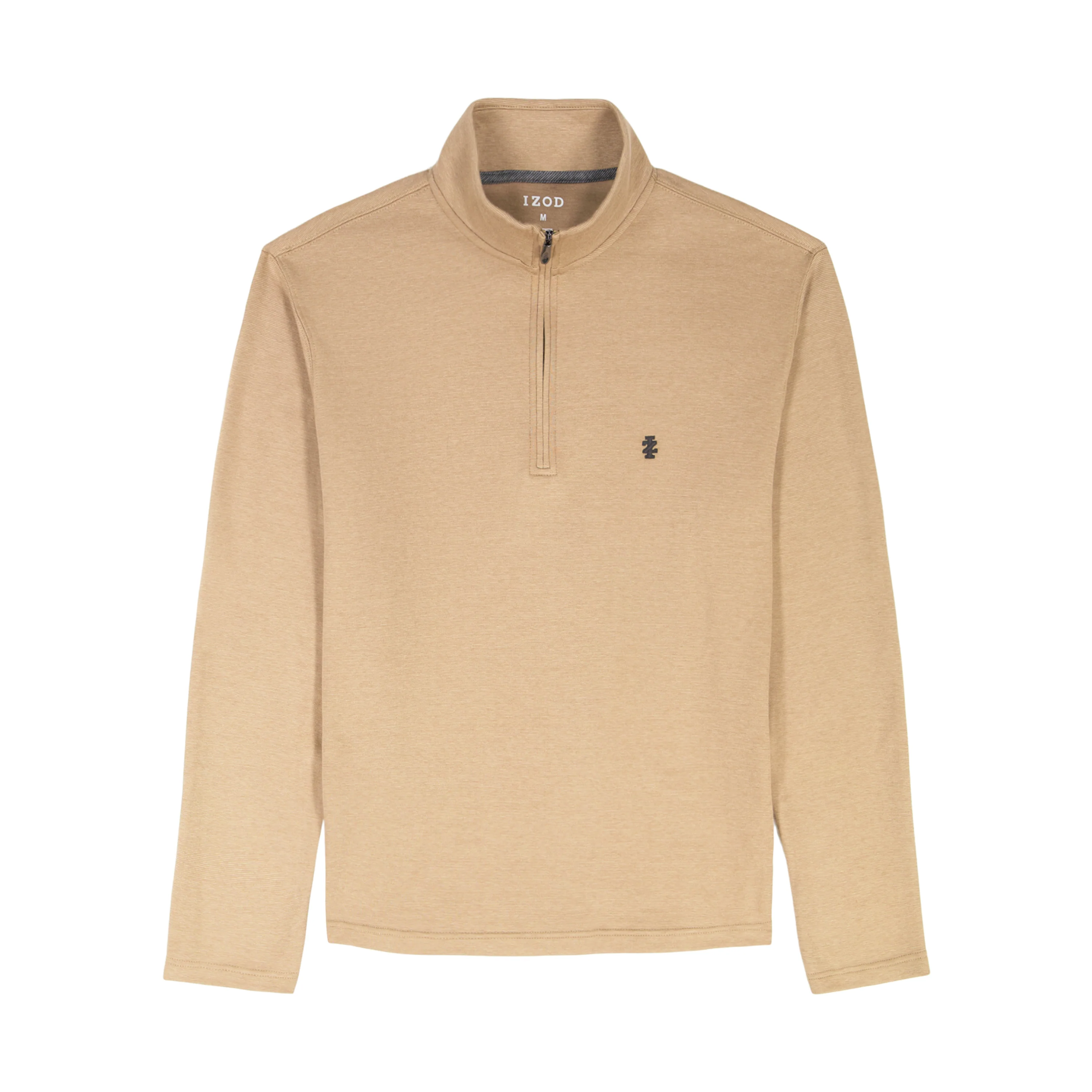 PERFORMANCE COMFORT FEEDER STRIPE 1/4 ZIP - CAMEL - Image 4