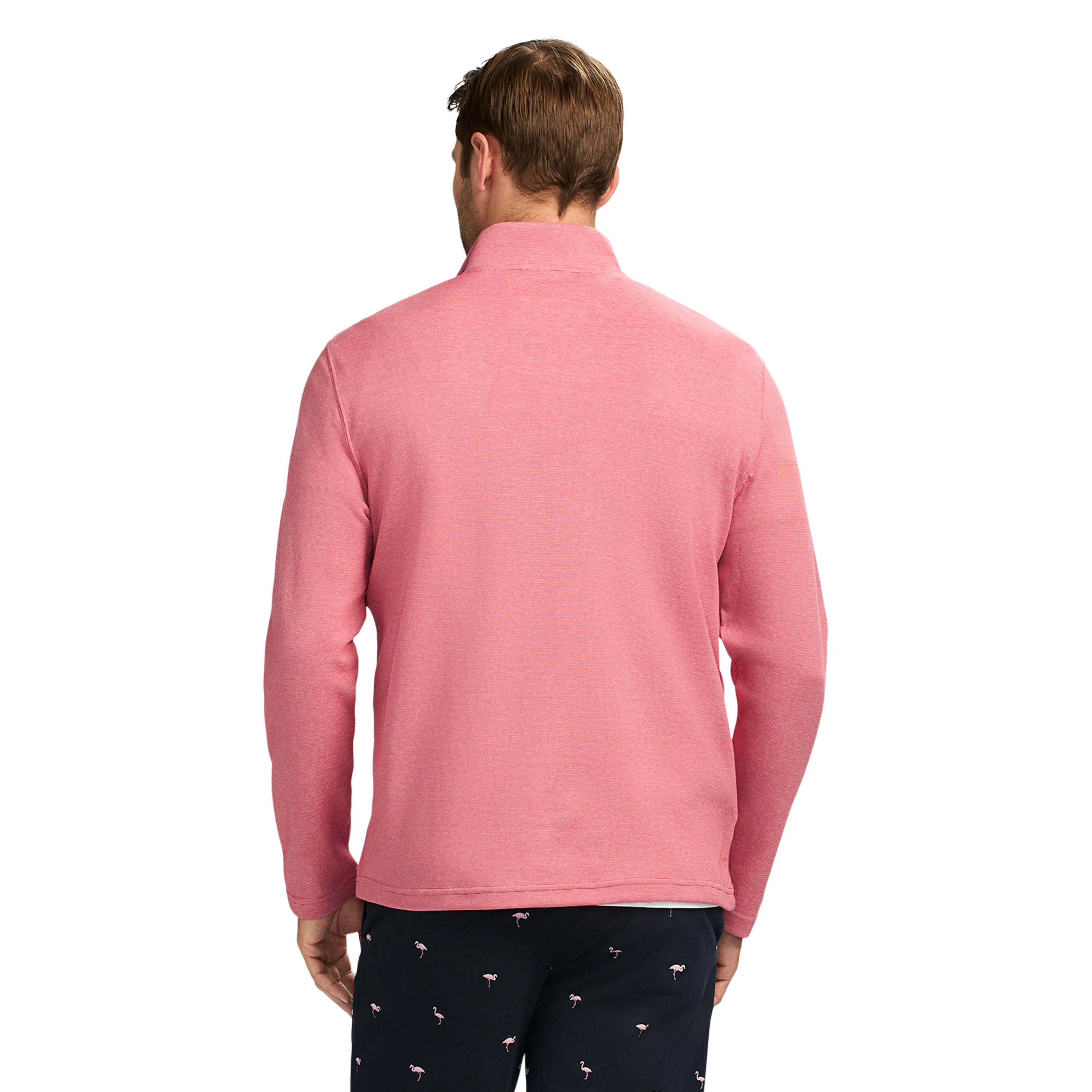 PERFORMANCE COMFORT FEEDER STRIPE 1/4 ZIP - HOLLY BERRY - Image 3