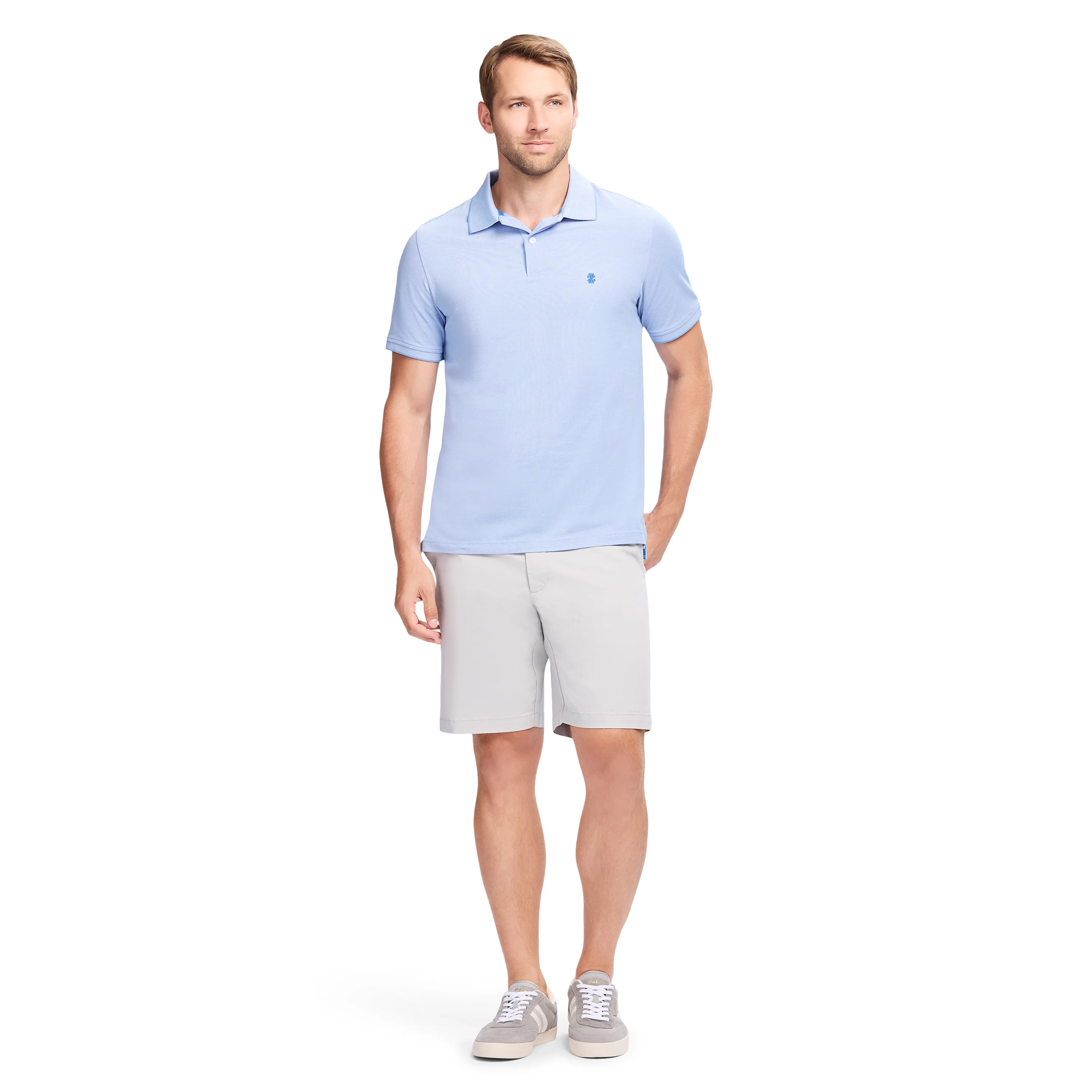 SALTWATER 9.5" FLAT-FRONT CHINO SHORT - HARBOR MIST - Image 4