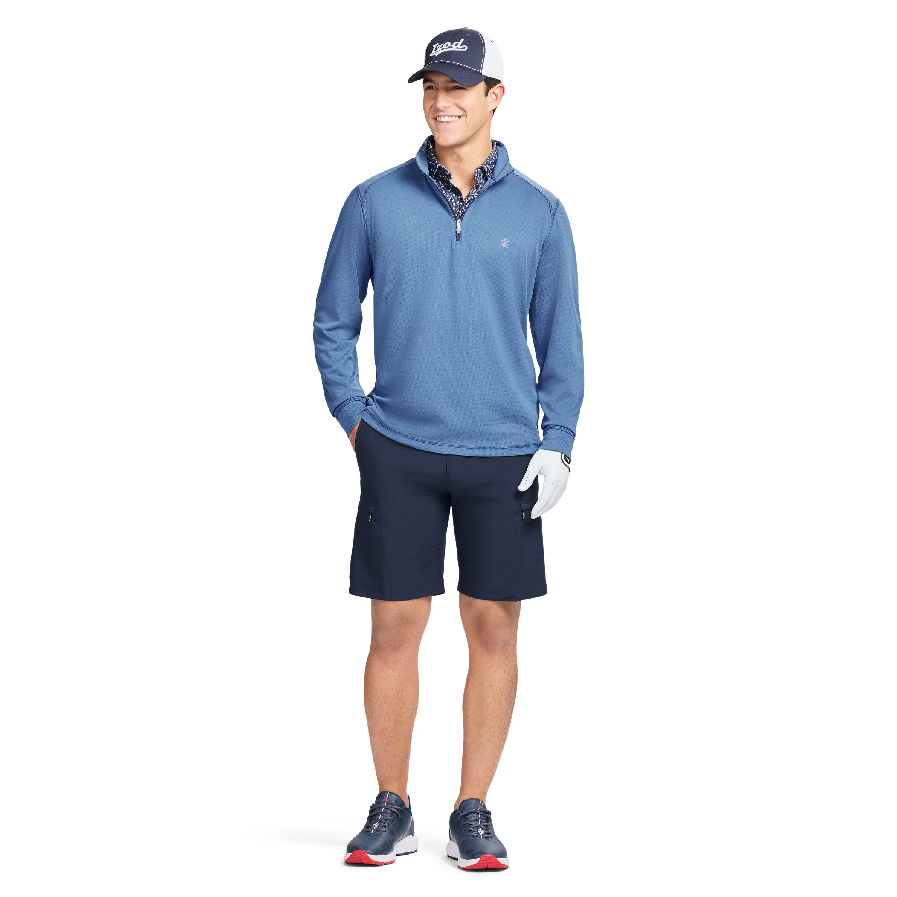 GOLF SWINGFLEX MESH 1/4 ZIP - BRIGHT COBALT - Image 2