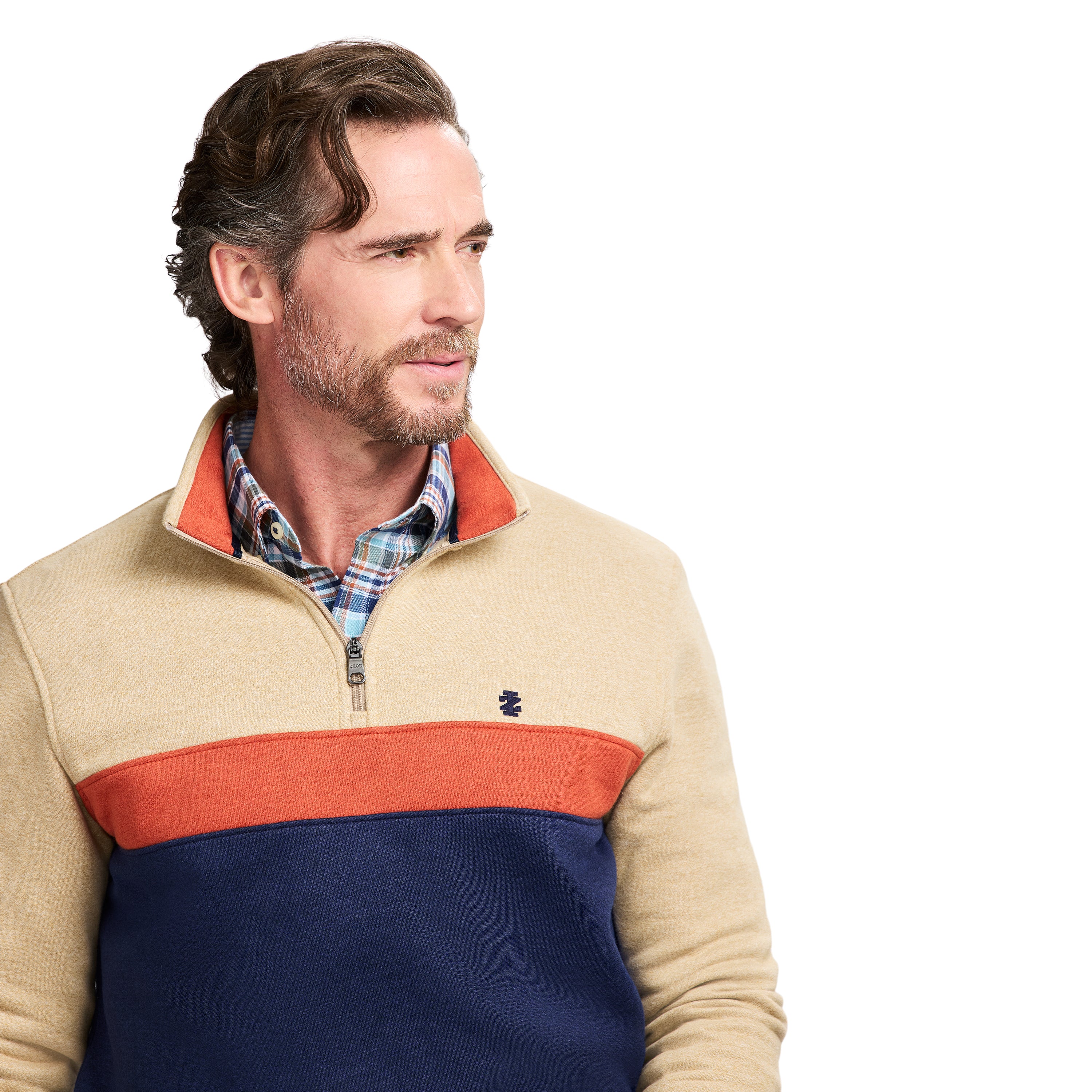 ADVANTAGE PERFORMANCE COLORBLOCK 1/4 ZIP FLEECE - CAMEL HTHR - Image 4