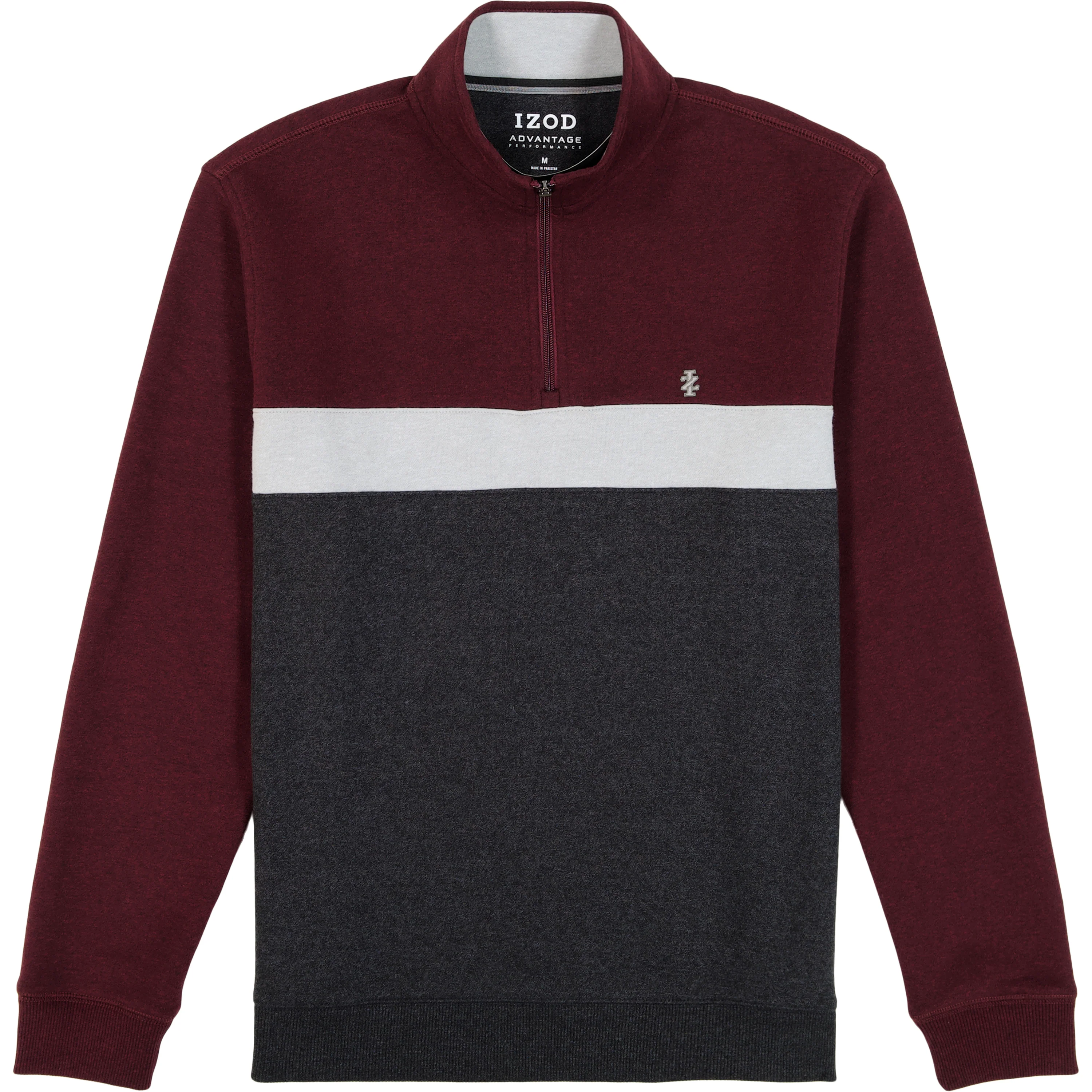 ADVANTAGE PERFORMANCE COLORBLOCK 1/4 ZIP FLEECE - VELVET MAROON - Image 4