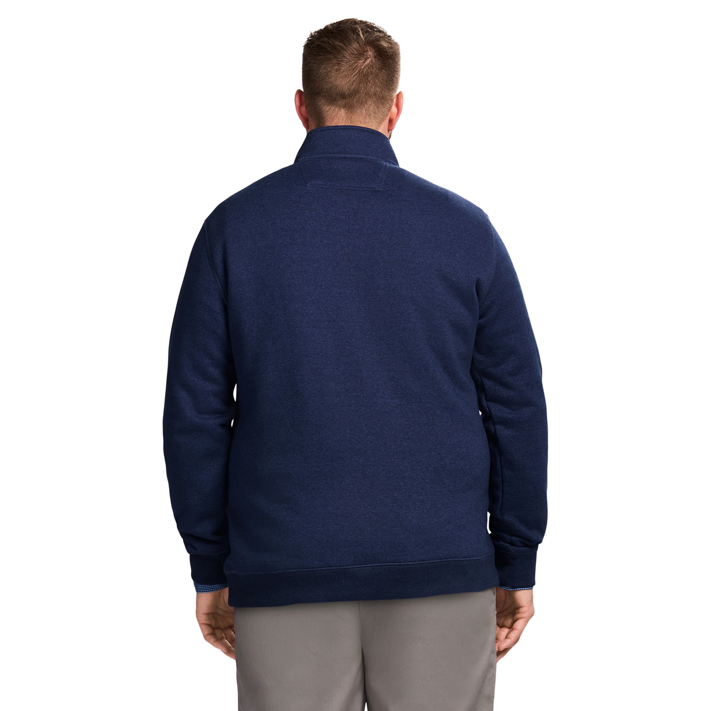 BIG & TALL ADVANTAGE PERFORMANCE 1/4 ZIP FLEECE - NAVY BLAZER - Image 3