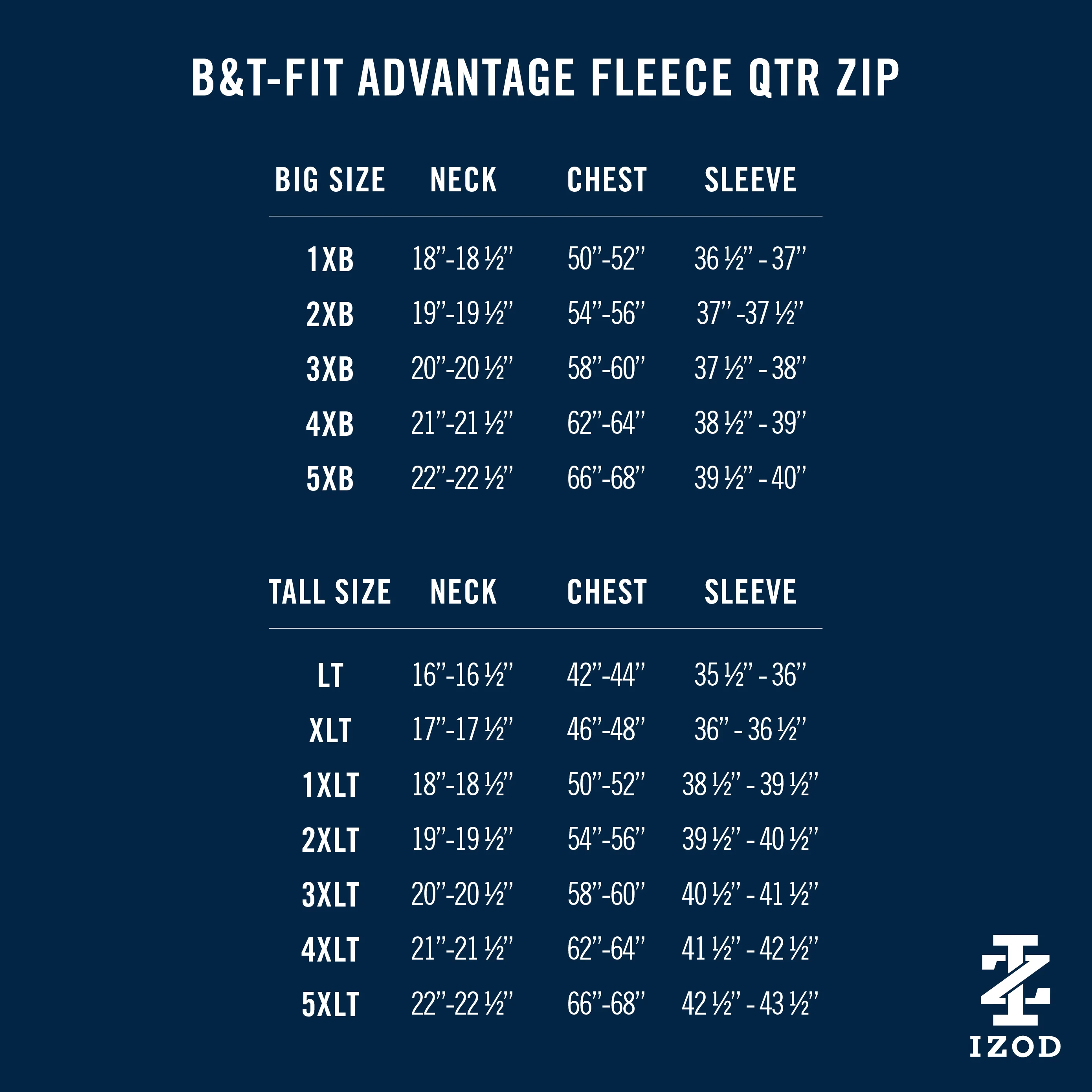 BIG & TALL ADVANTAGE PERFORMANCE 1/4 ZIP FLEECE - NAVY BLAZER - Image 5