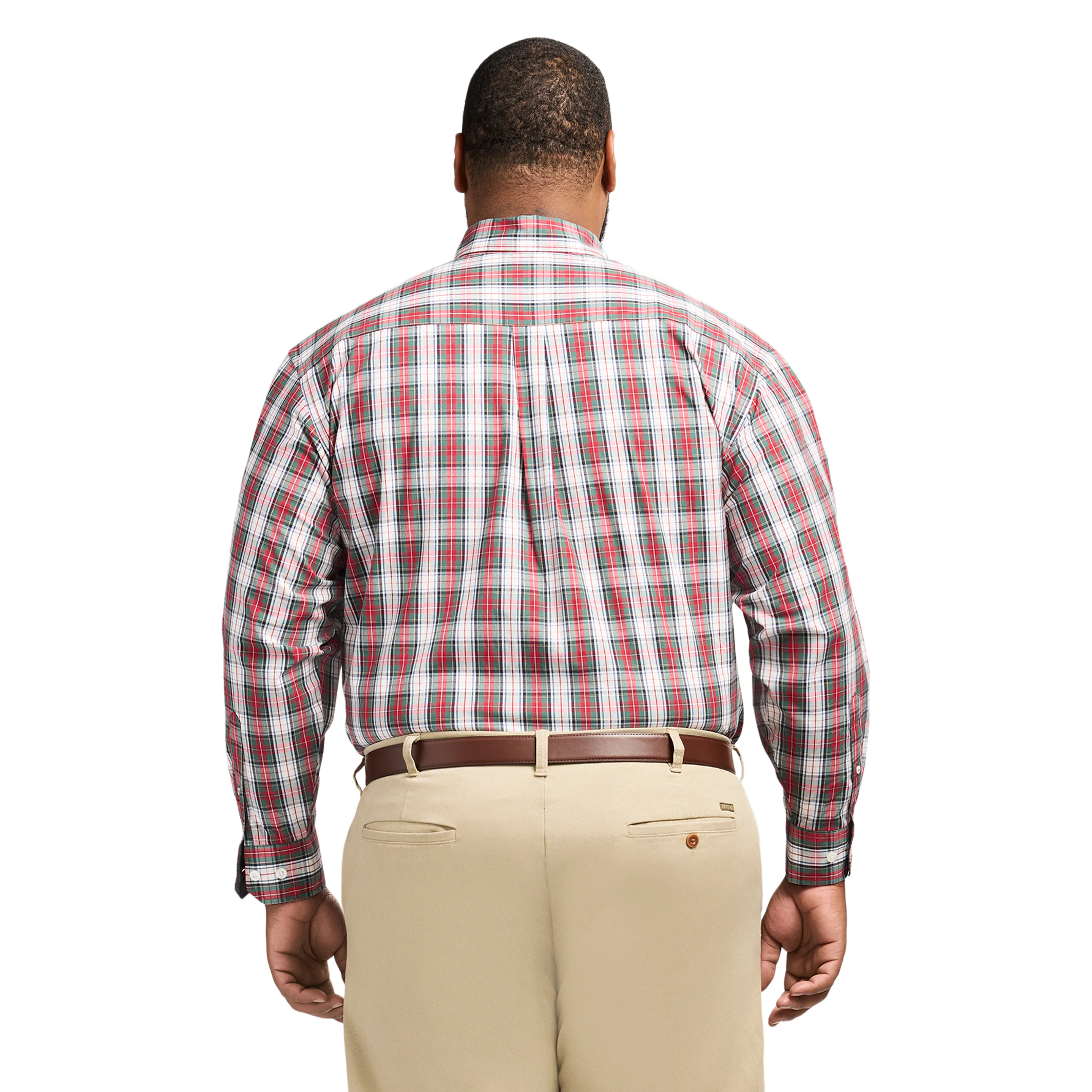 BIG & TALL HOLIDAY TARTAN L/S SHIRT - SCARLET SAGE - Image 3