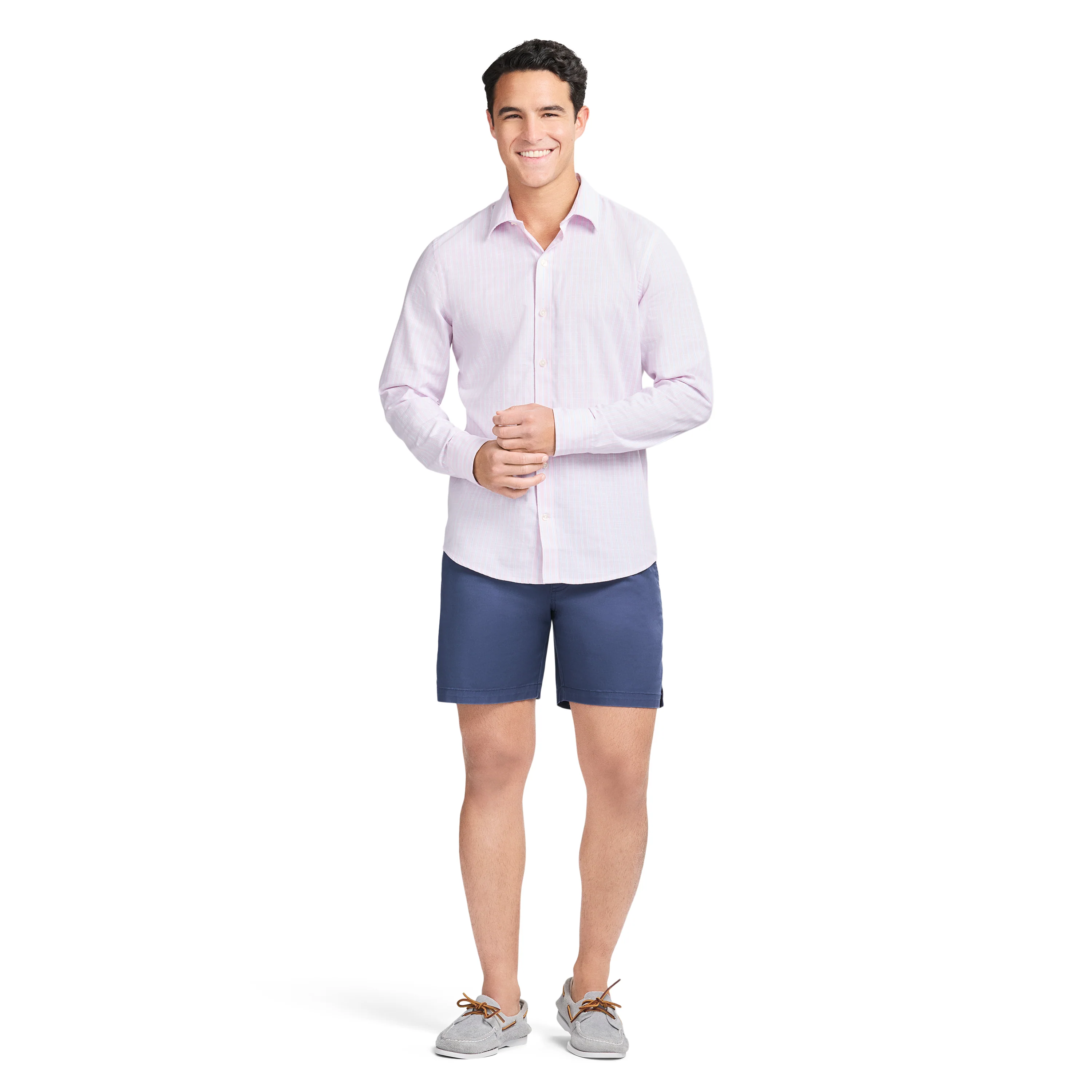 LUXURY SPORT L/S STRIPED SHIRT - ROSE SHADOW - Image 2