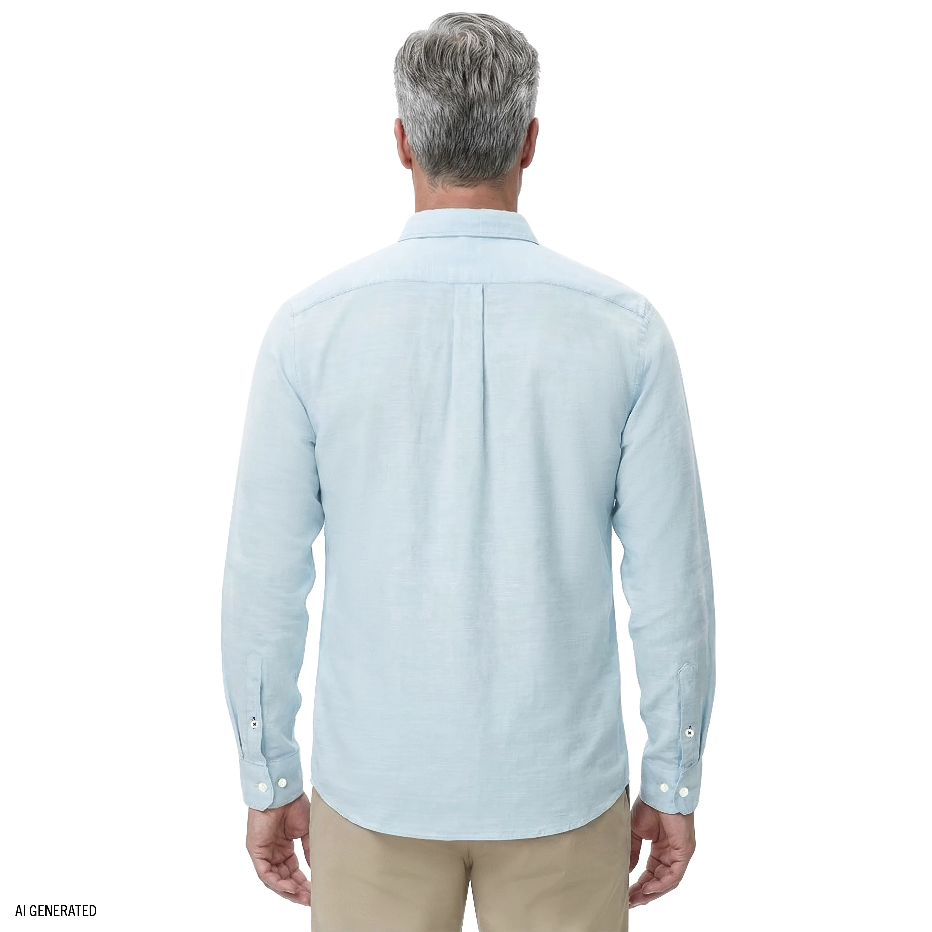 LUXURY SPORT L/S BUTTON-DOWN SHIRT - MILKY BLUE - Image 4