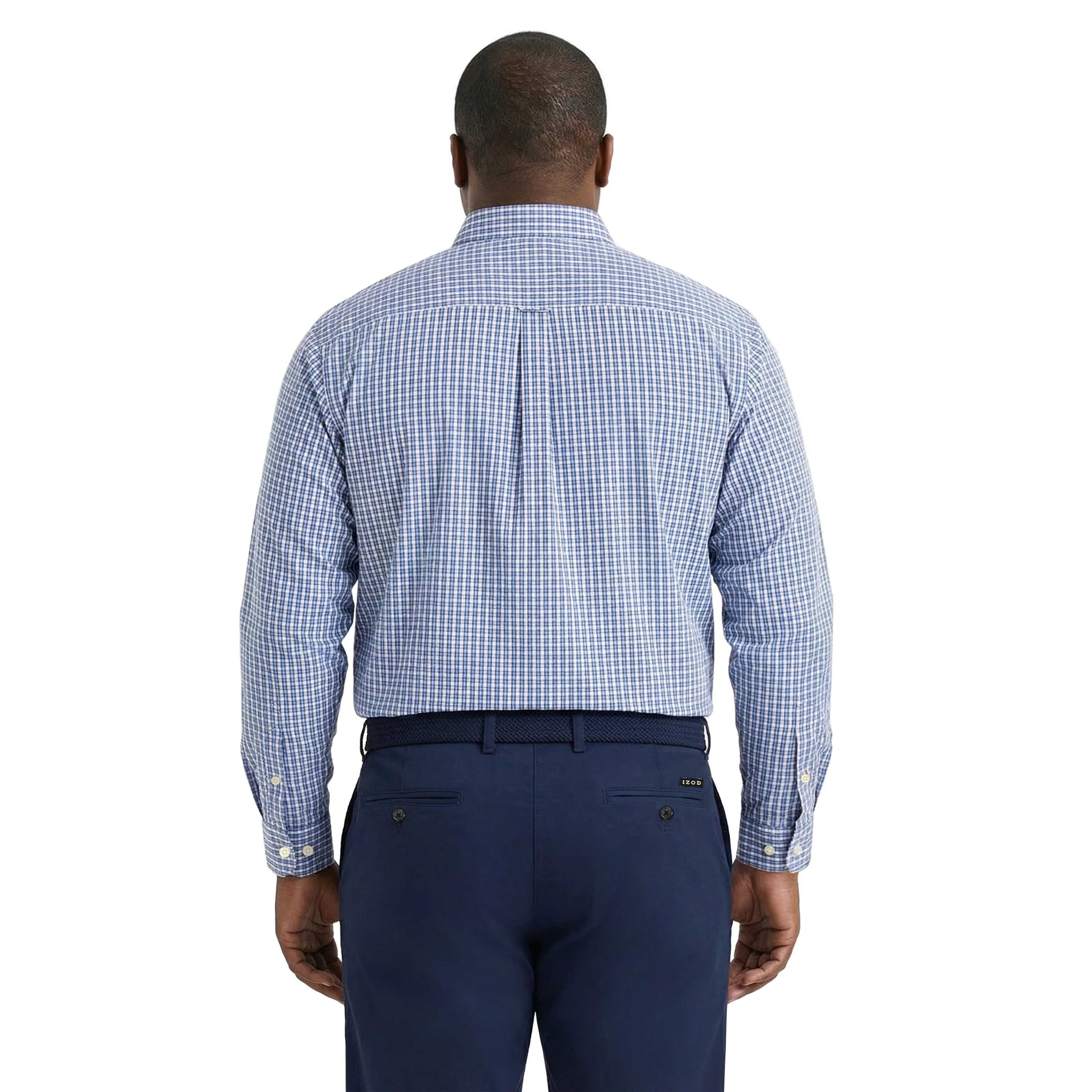 BIG & TALL PERFORMANCE COMFORT L/S BUTTON-DOWN SHIRT - REGATTA - Image 3