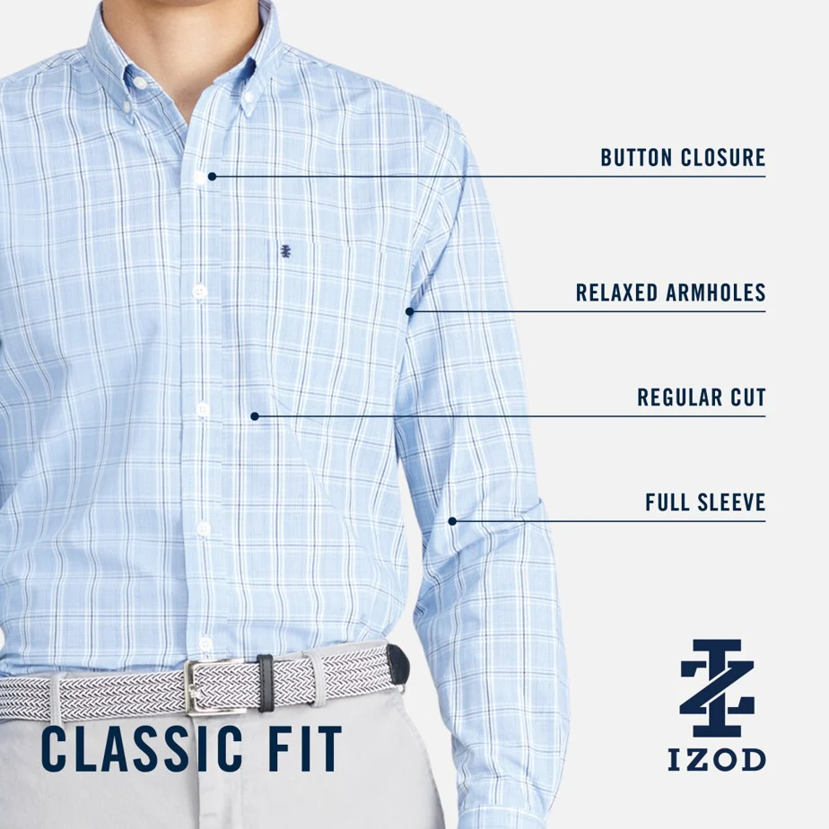 PERFORMANCE COMFORT L/S PLAID SHIRT - DEEP SEA - Image 5