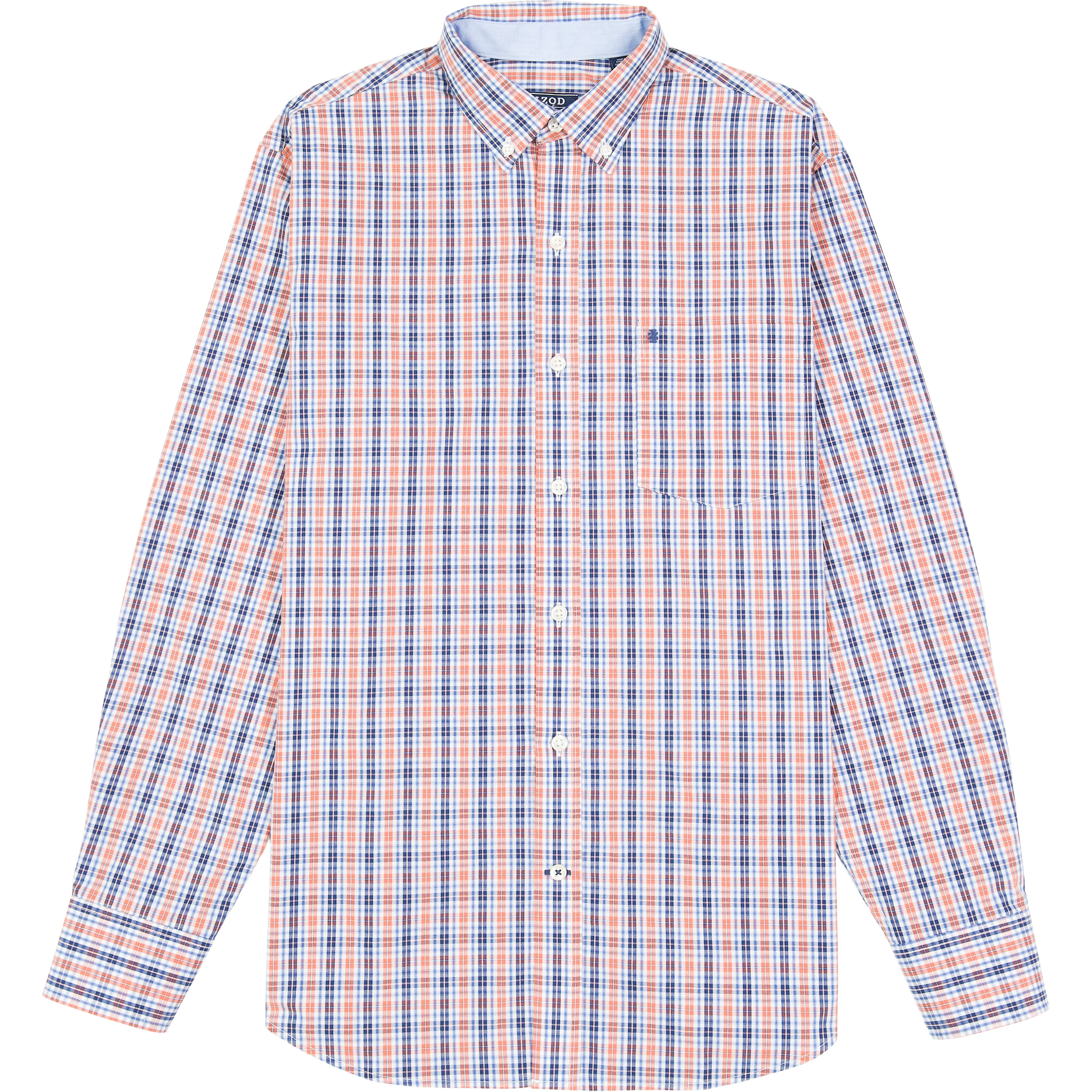 PERFORMANCE COMFORT L/S PLAID SHIRT - ORANGE RUST - Image 4