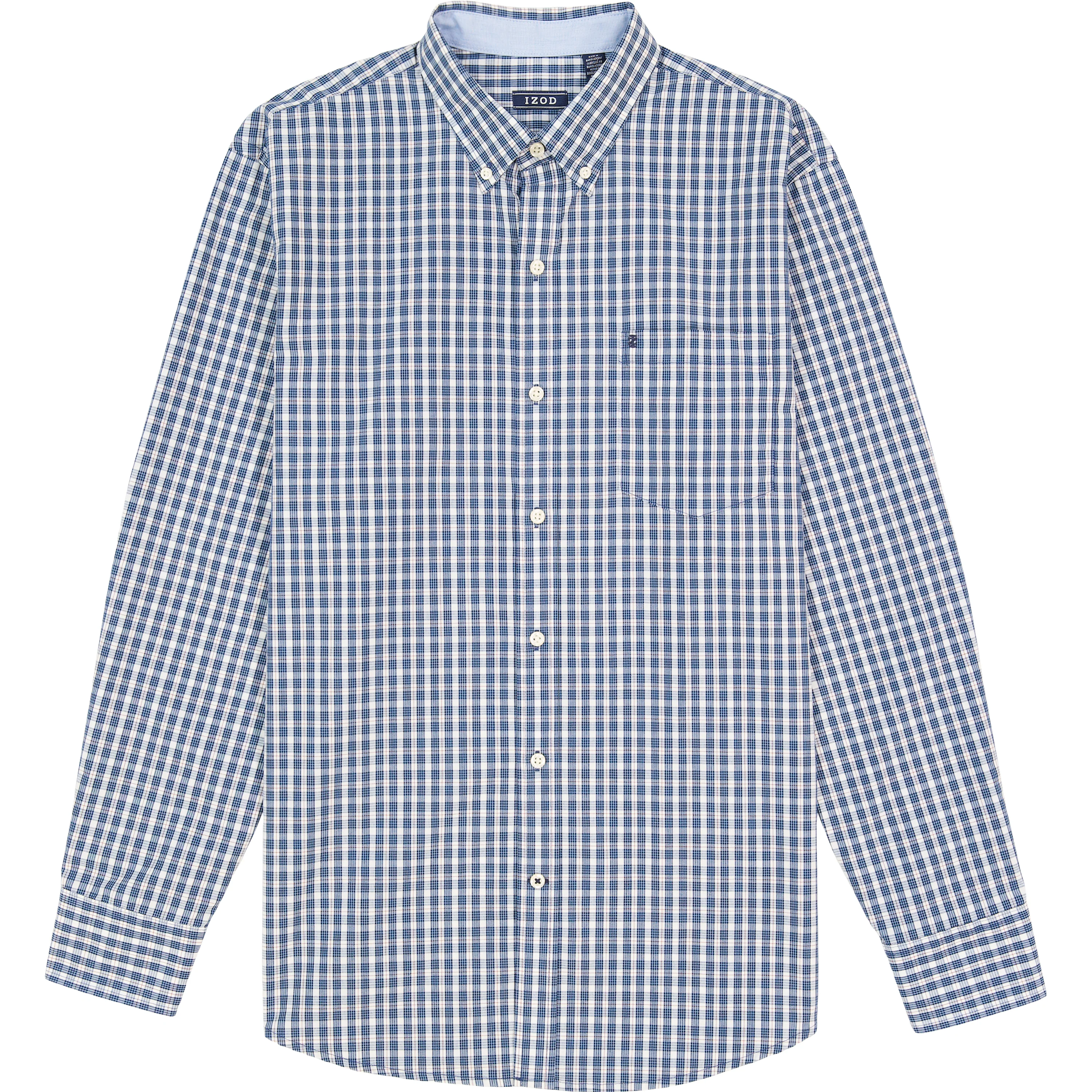 PERFORMANCE COMFORT L/S PLAID SHIRT - ESTATE BLUE - Image 4