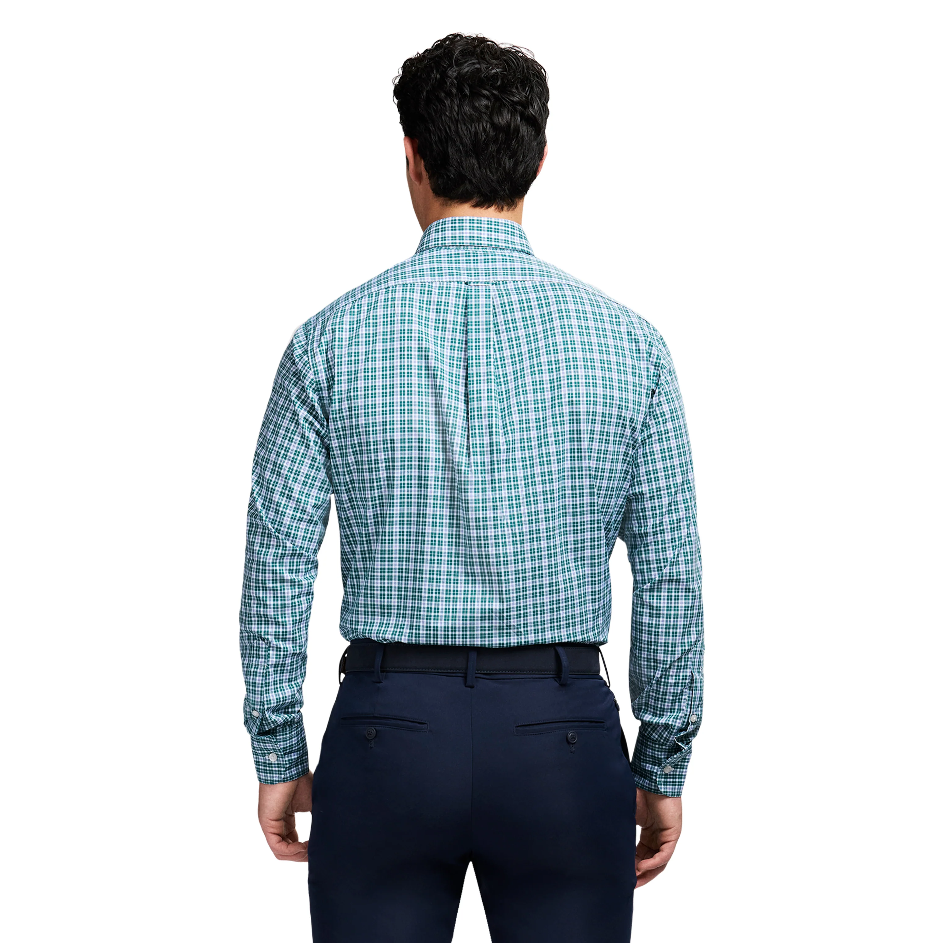 ALL-OVER STRETCH L/S PLAID BUTTON-DOWN DRESS SHIRT - BAYBERRY - Image 4