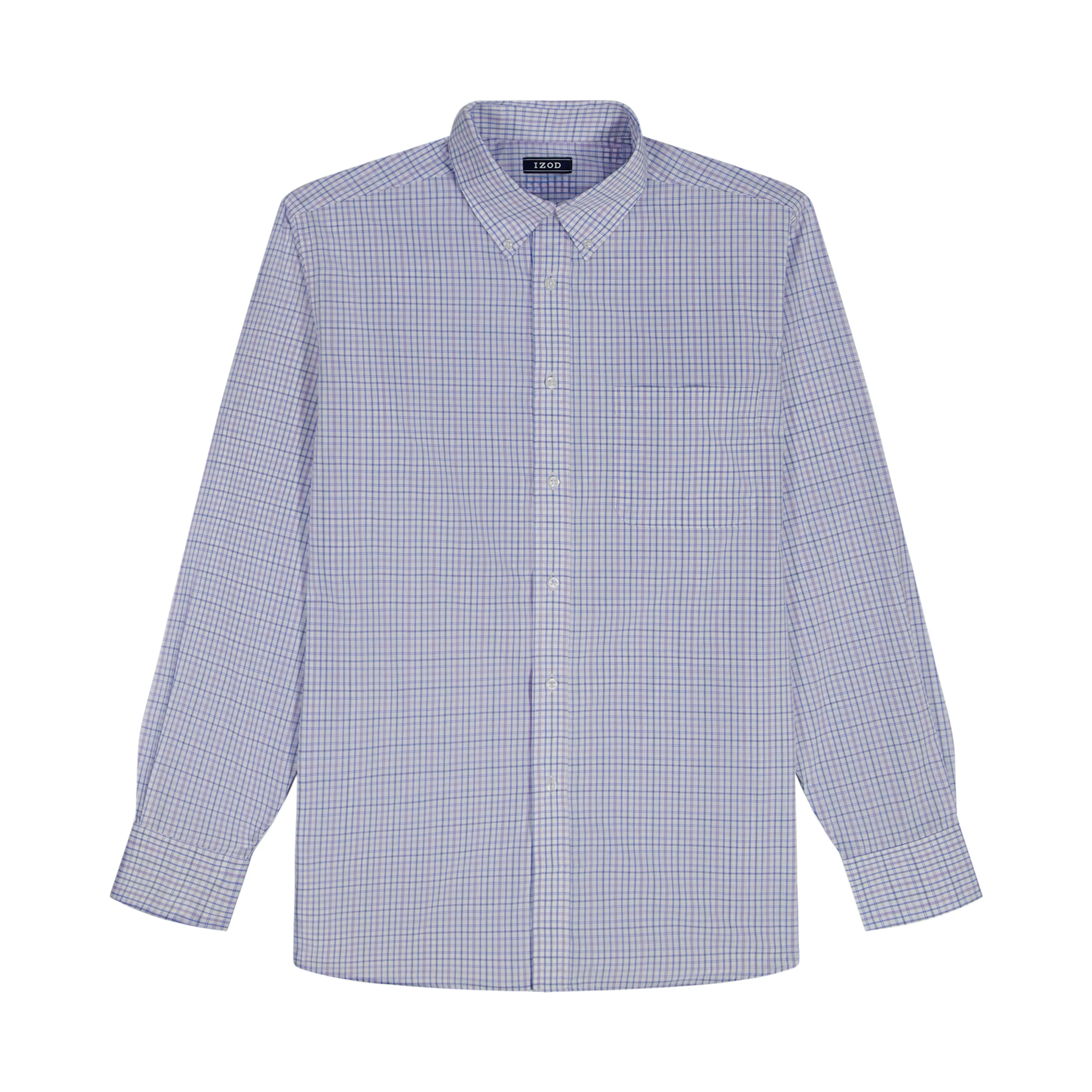 ALL-OVER STRETCH L/S PLAID BUTTON-DOWN DRESS SHIRT - DAHLIA PURPLE - Image 6