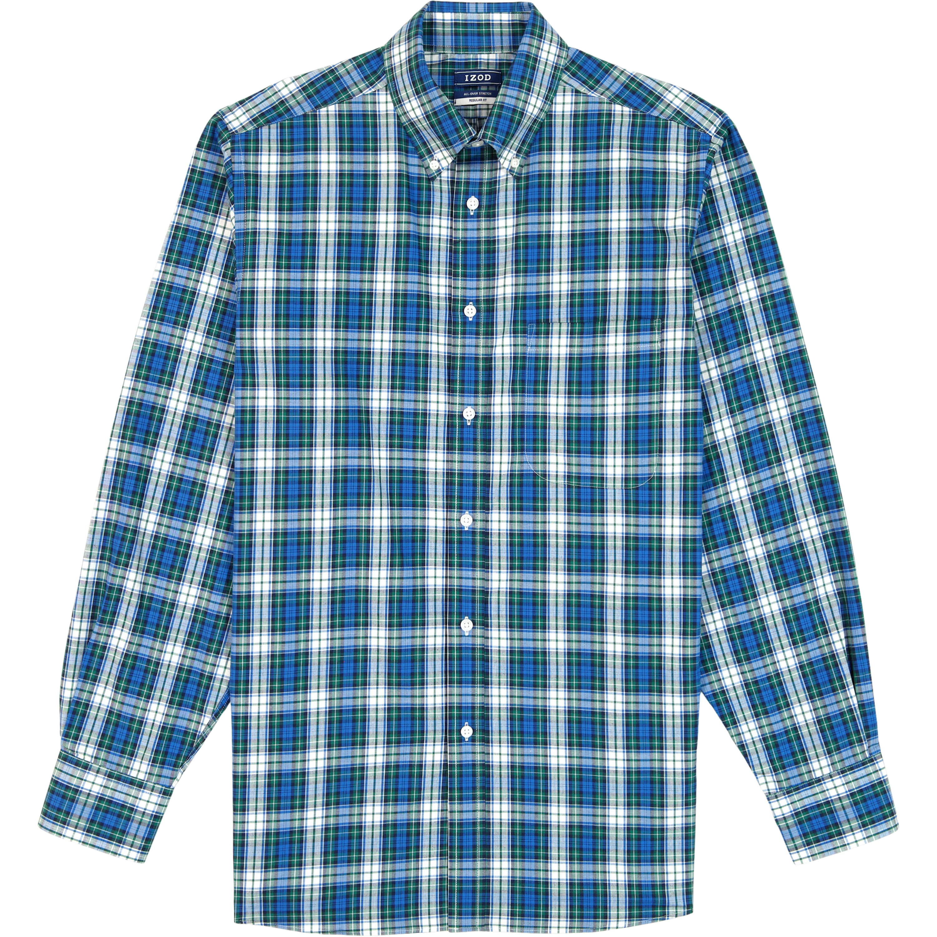ALL-OVER STRETCH L/S TARTAN BUTTON-DOWN DRESS SHIRT - EVERGREEN - Image 5