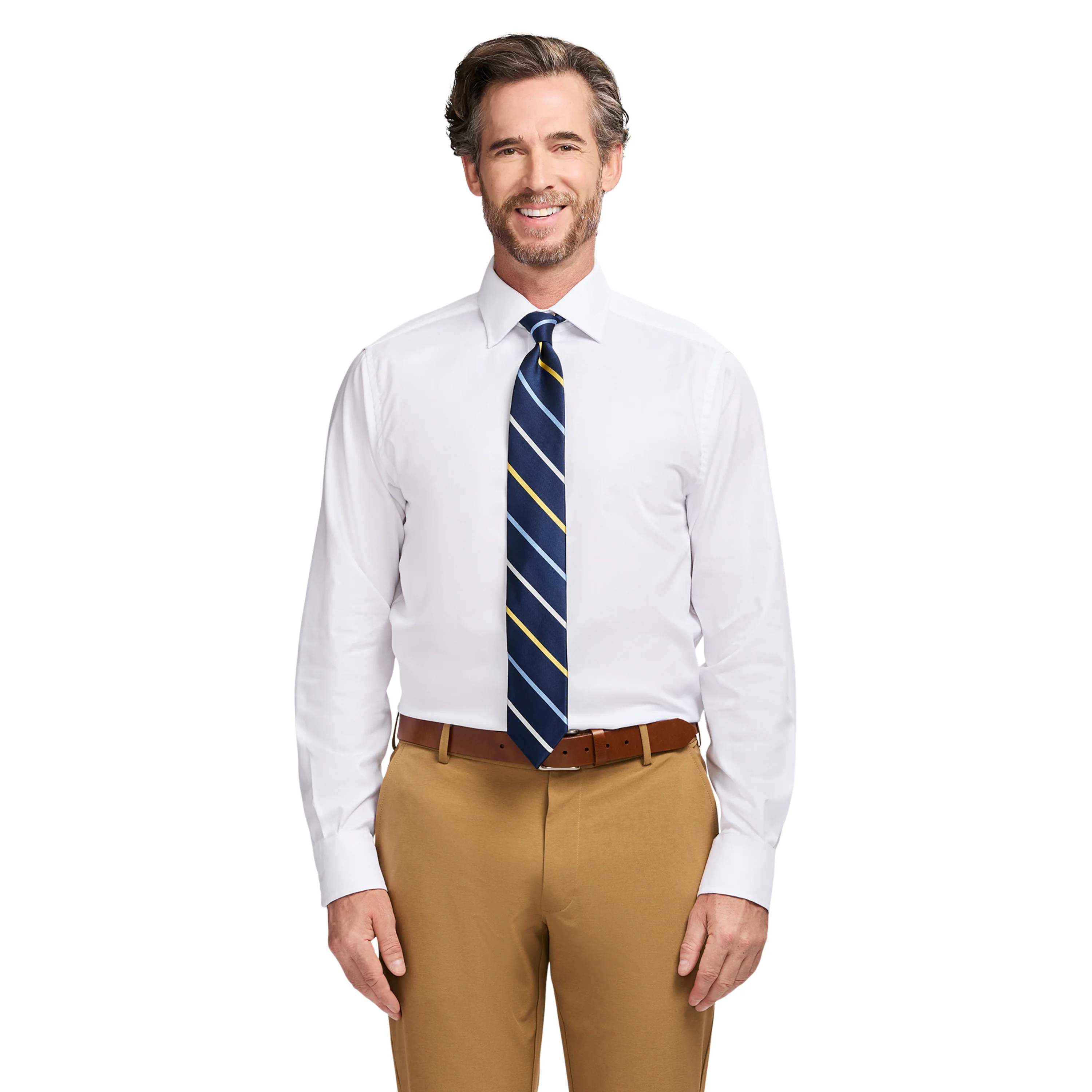 ROYAL TEXTURE L/S DRESS SHIRT - BRIGHT WHITE - Image 2