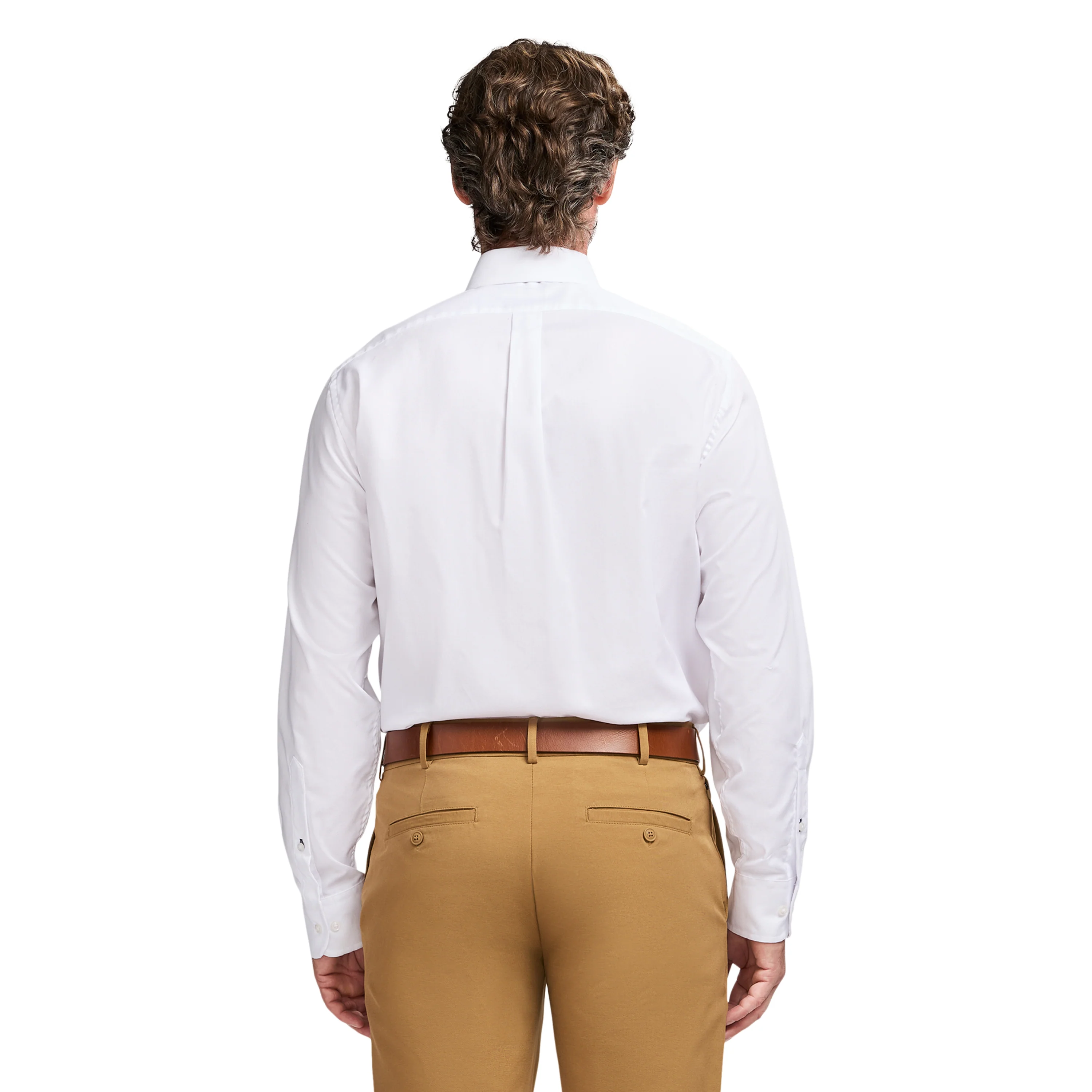 ROYAL TEXTURE L/S DRESS SHIRT - BRIGHT WHITE - Image 4