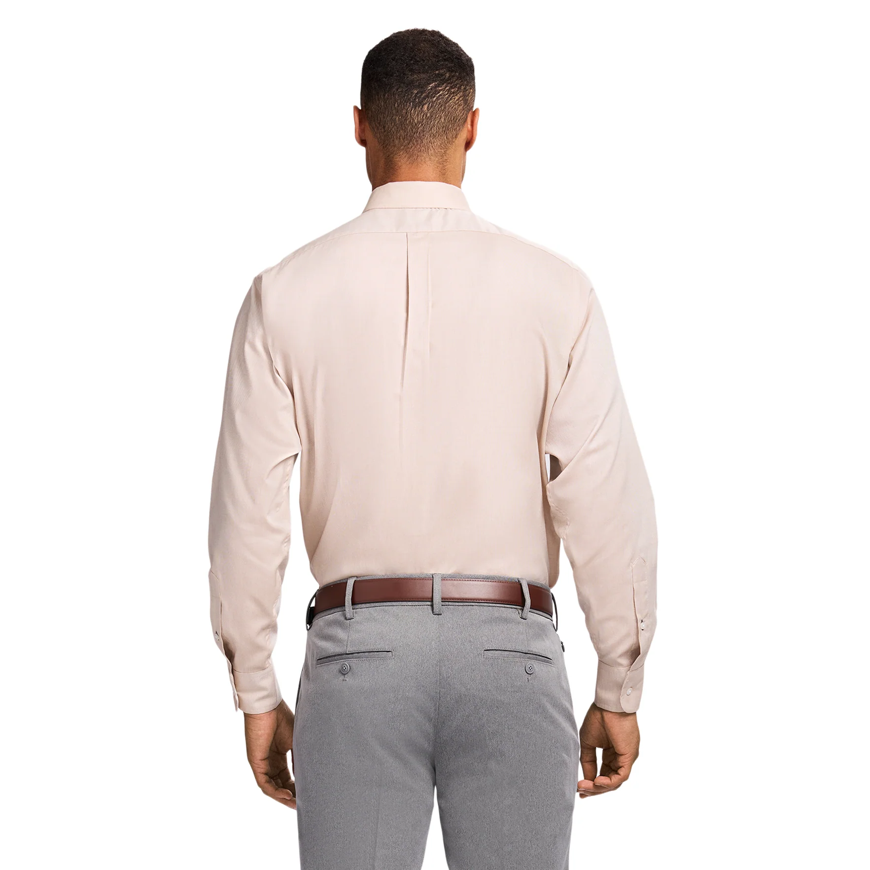 ROYAL TEXTURE L/S DRESS SHIRT - CEDARWOOD KHAKI - Image 4