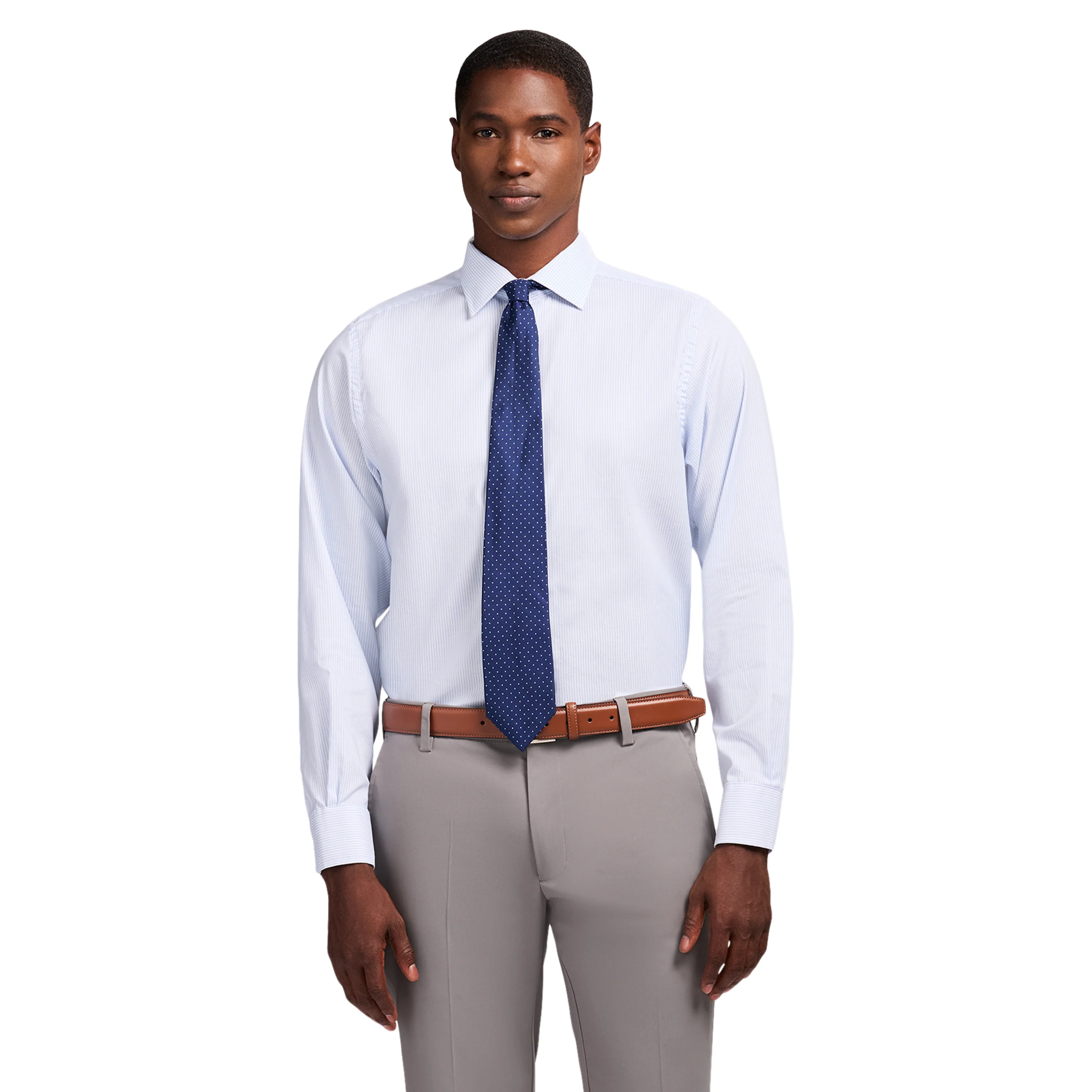 ROYAL TEXTURE L/S DRESS SHIRT - DELLA ROBBIA BLUE - Image 2
