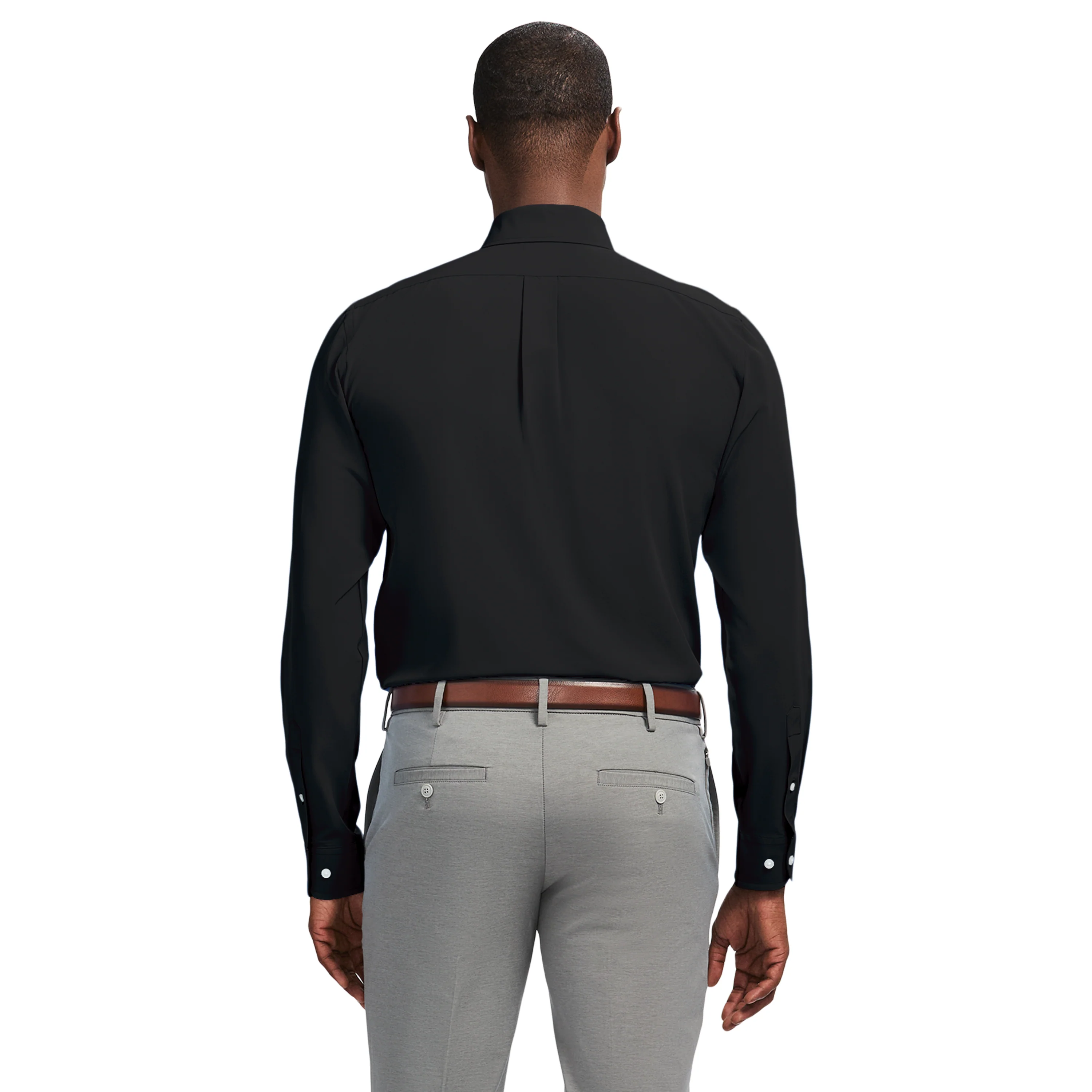 TRAVELER L/S DRESS SHIRT - BLACK - Image 4