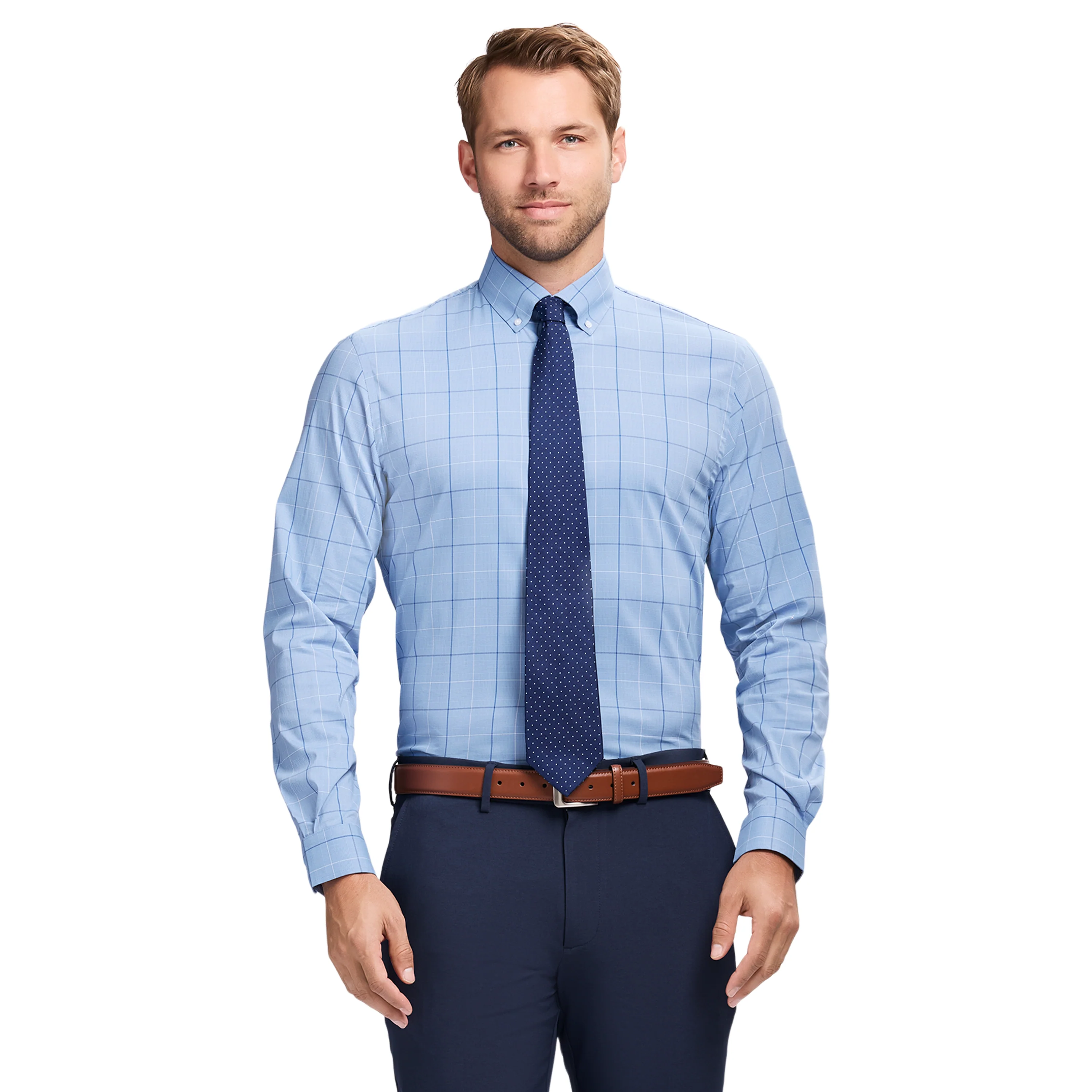 COOL FX L/S PLAID BUTTON-DOWN DRESS SHIRT SLIM - WINDSURFER - Image 2
