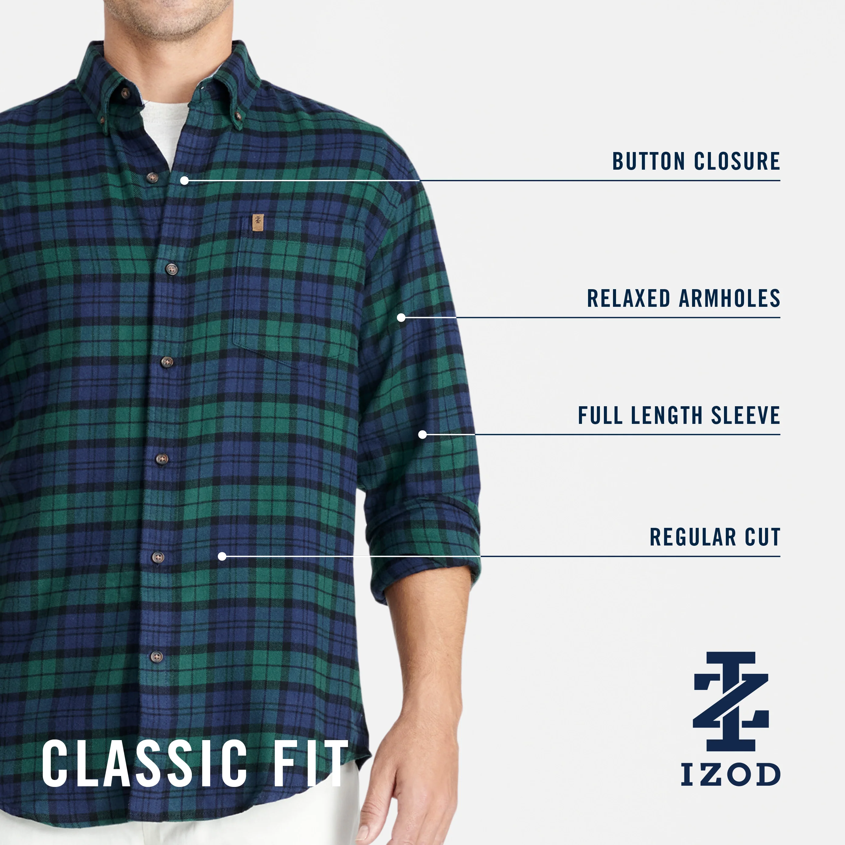 STRATTON FLANNEL L/S PLAID SHIRT - SMOKE PINE - Image 5