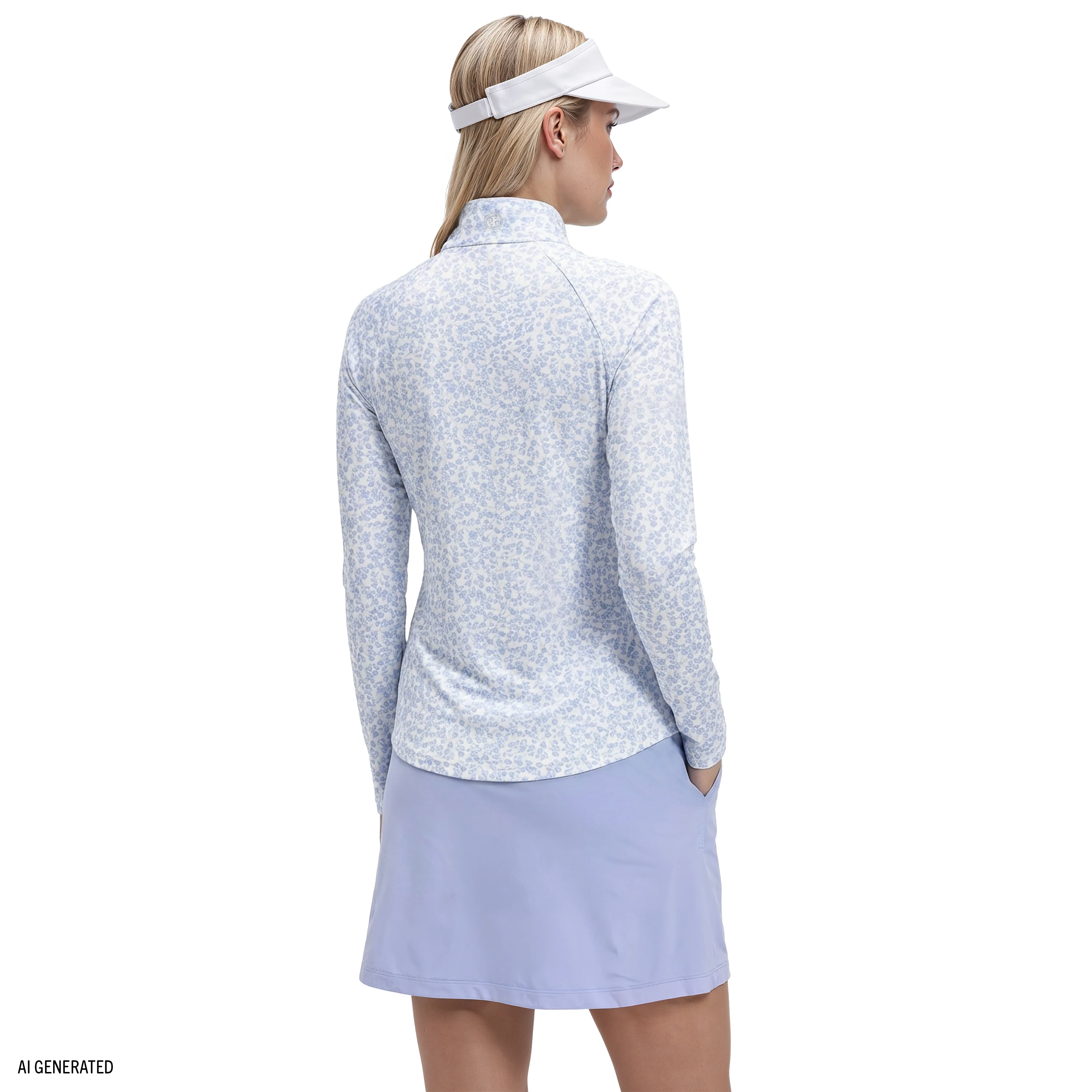 PALOMA PRINTED 1/4 ZIP PULLOVER - BRIGHT WHITE - Image 4