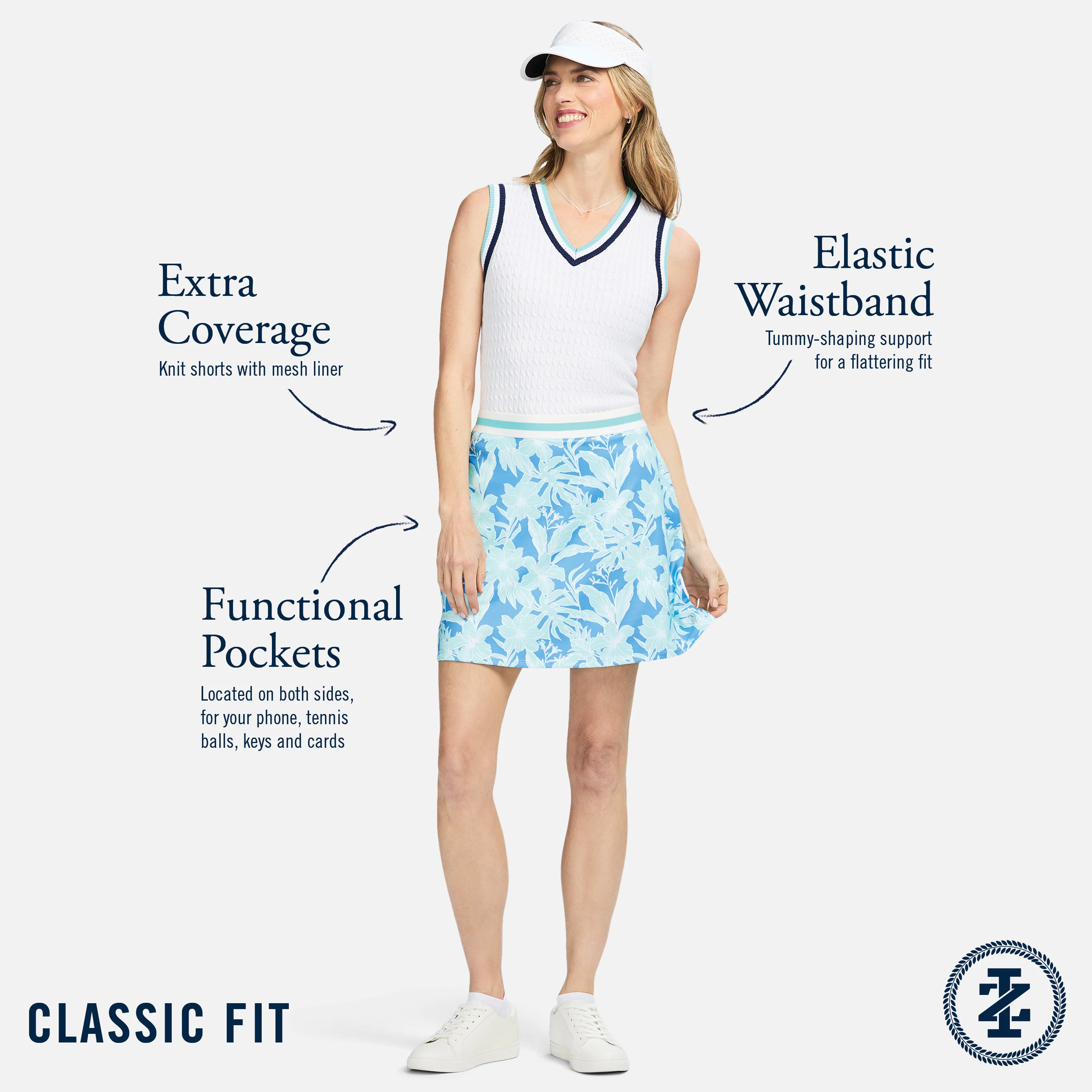 PAOLA PRINTED PULL-ON SKORT - LITTLE BOY BLUE - Image 6