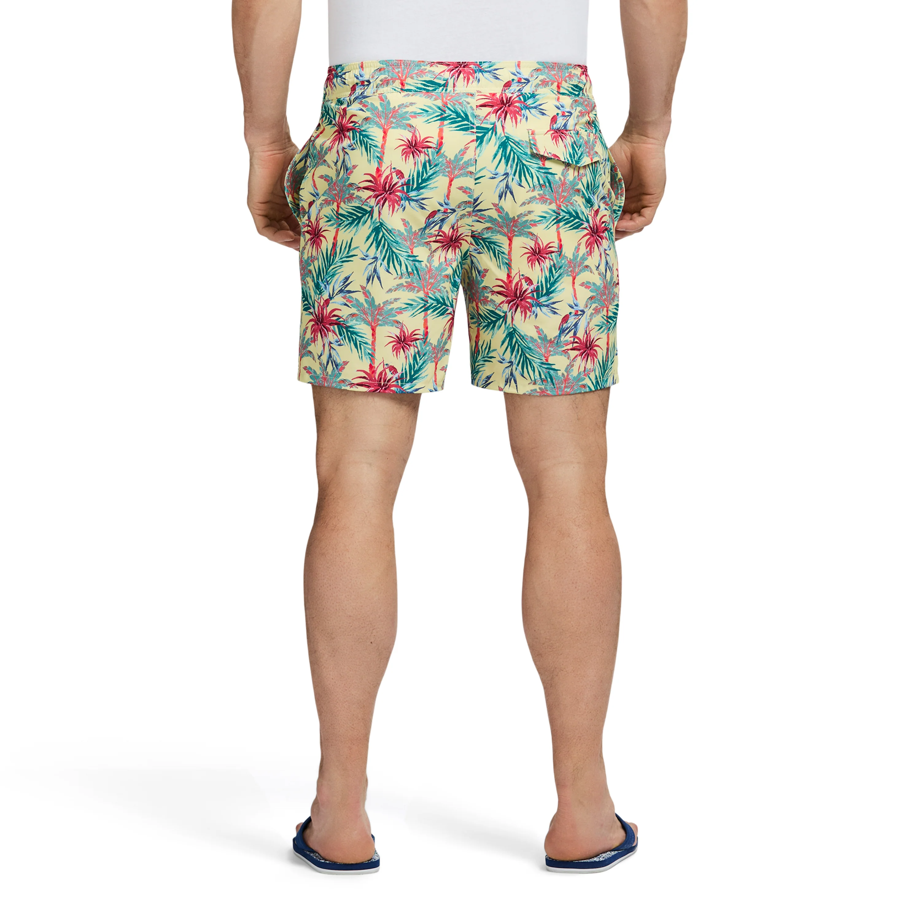 SALTWATER BEACH PERFORMANCE SWIM TRUNK - LEMON MERINGUE - Image 3