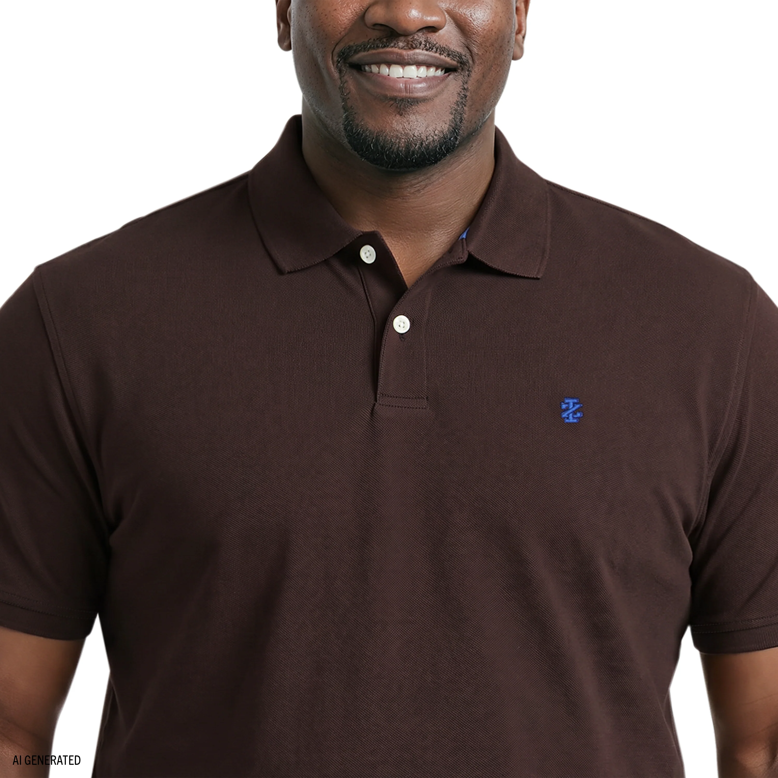 BIG & TALL ADVANTAGE PERFORMANCE SHORT SLEEVE POLO - BLACK COFFEE - Image 3