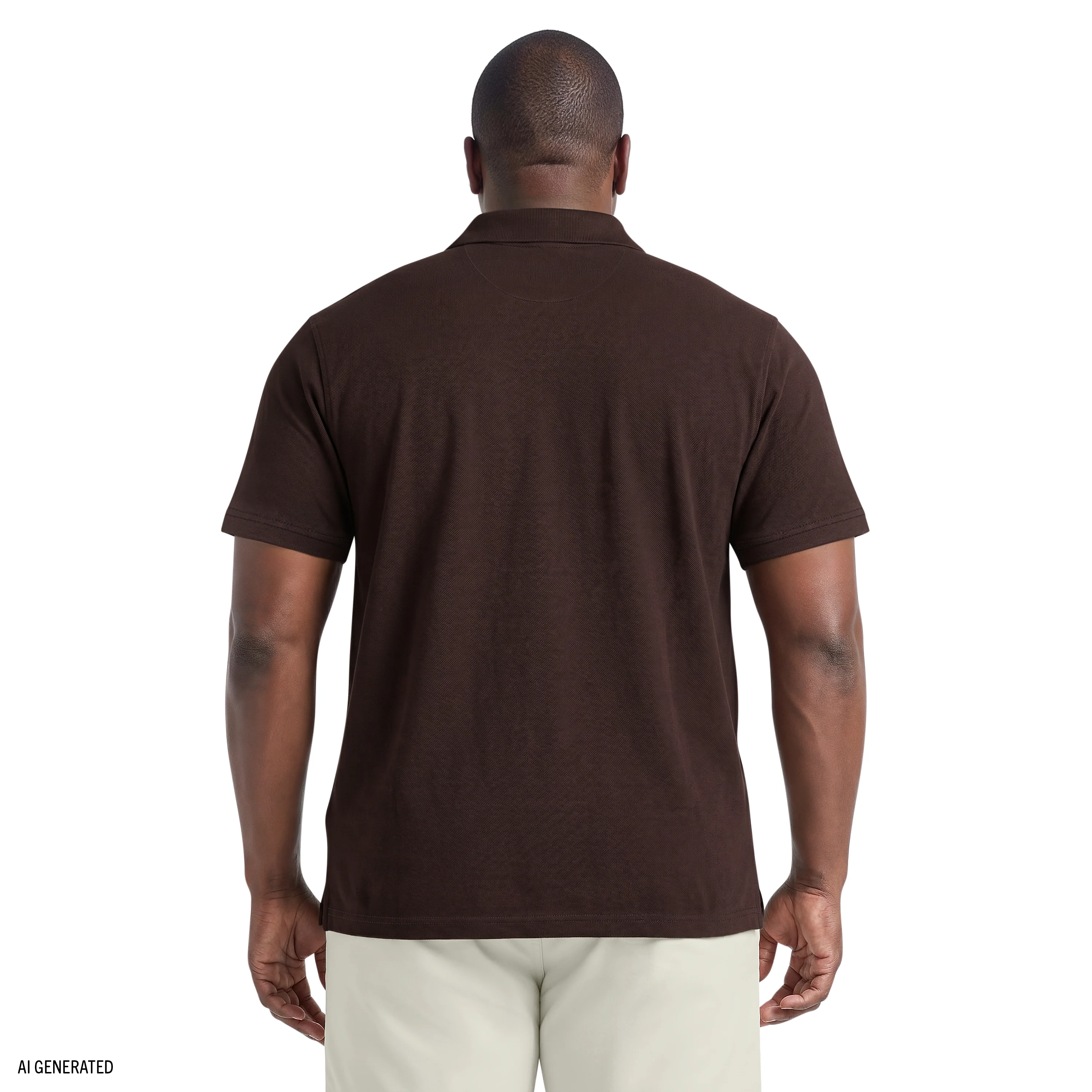 BIG & TALL ADVANTAGE PERFORMANCE SHORT SLEEVE POLO - BLACK COFFEE - Image 4