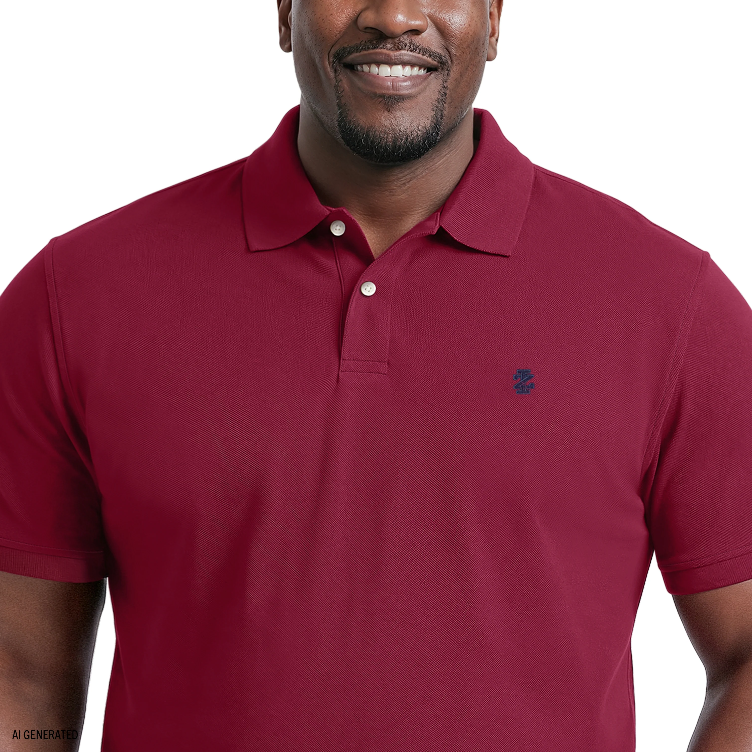 BIG & TALL ADVANTAGE PERFORMANCE SHORT SLEEVE POLO - ZINFANDEL - Image 3