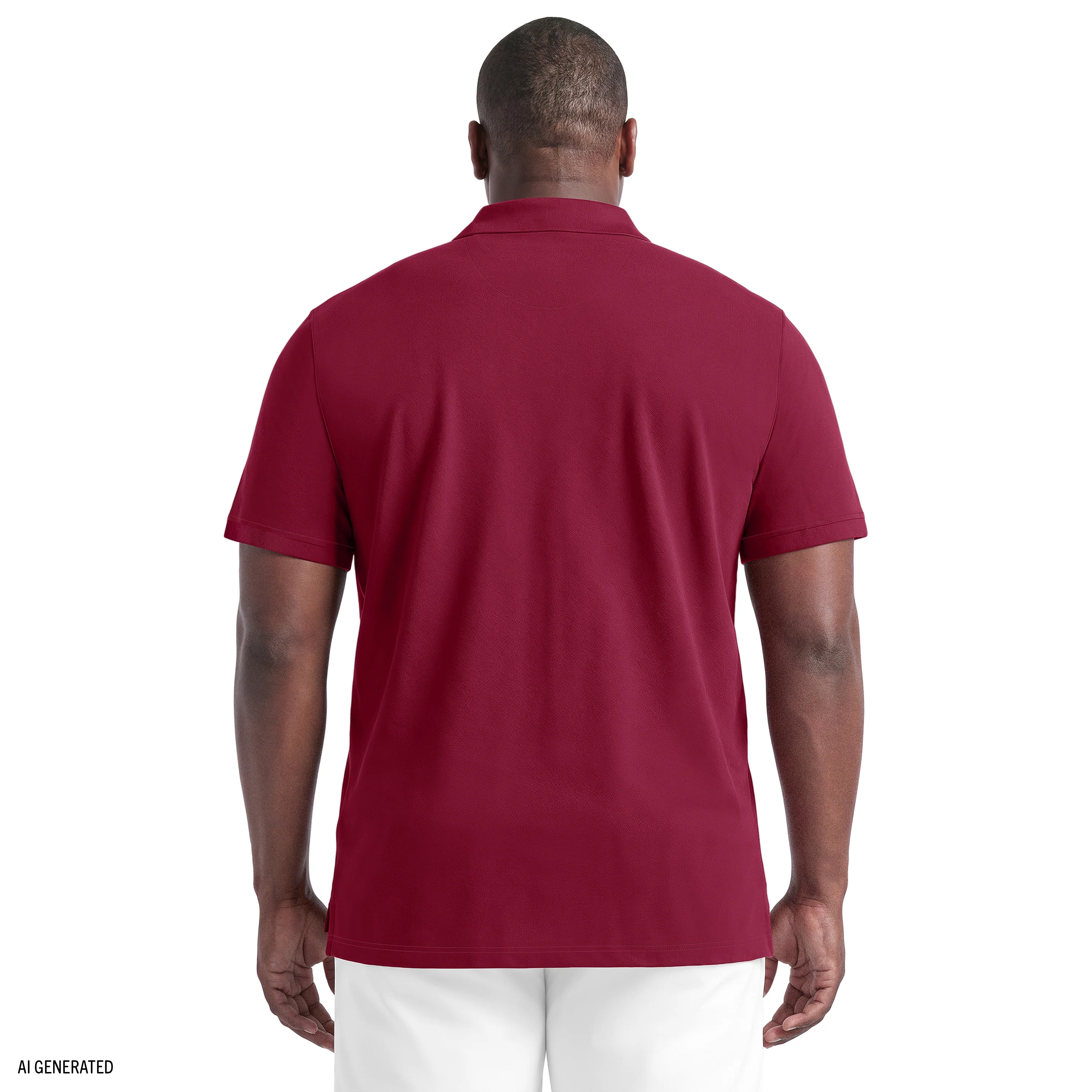 BIG & TALL ADVANTAGE PERFORMANCE SHORT SLEEVE POLO - ZINFANDEL - Image 4