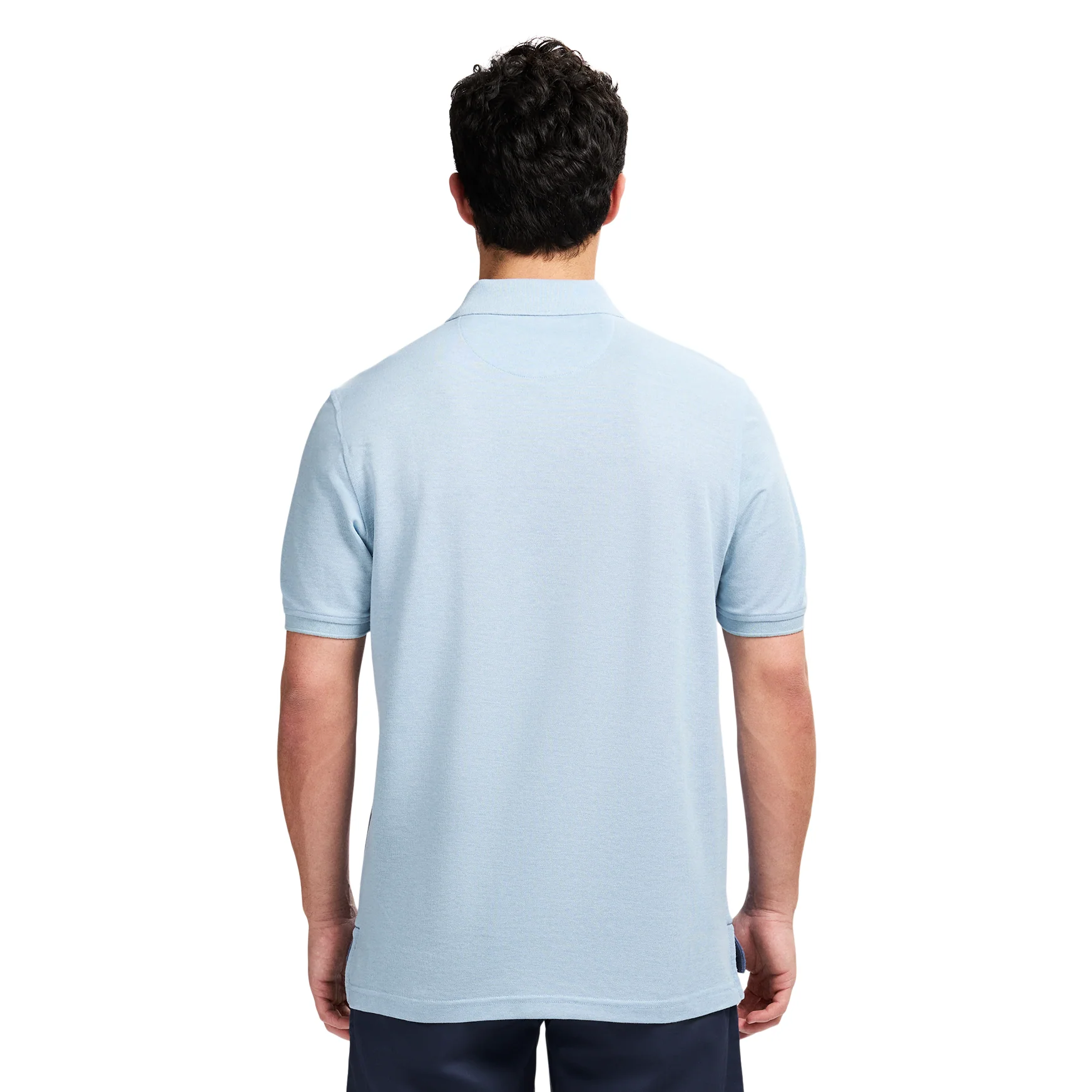 ADVANTAGE PERFORMANCE STRIPED POLO - BLUE HEATHER - Image 3