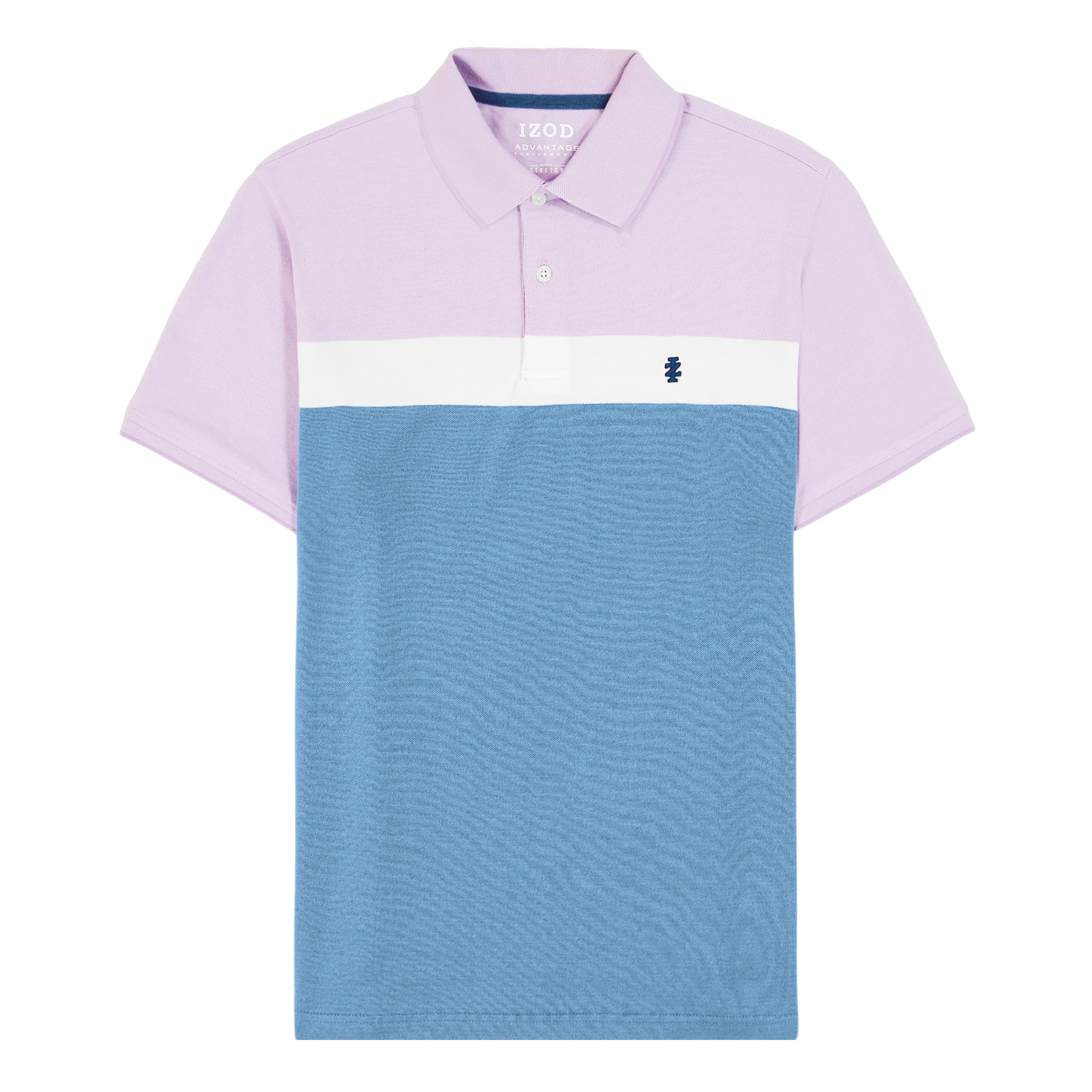 ADVANTAGE PERFORMANCE STRIPED POLO - VIOLA - Image 4