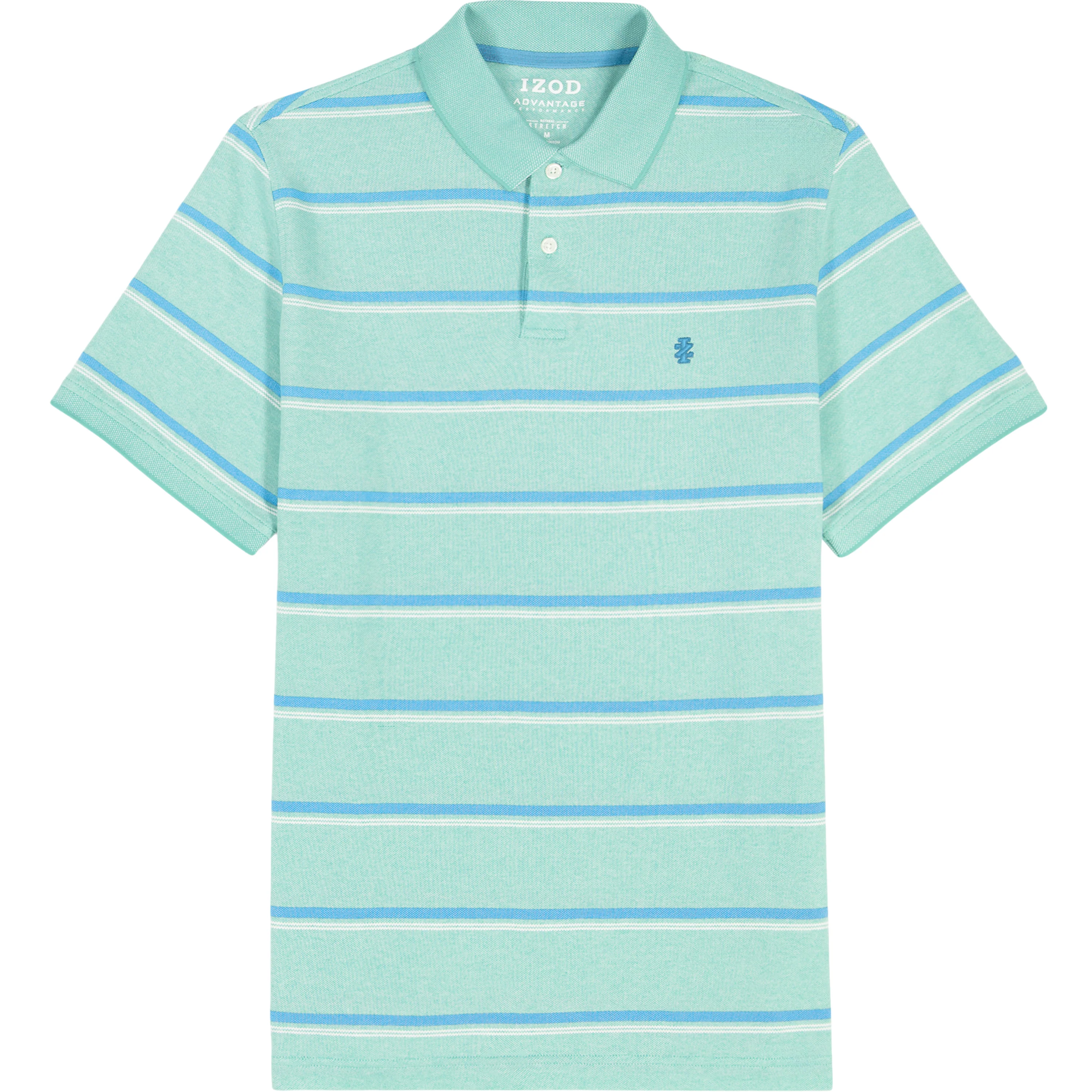 BIG & TALL ADVANTAGE PERFORMANCE STRIPED POLO - BILLIARD - Image 5