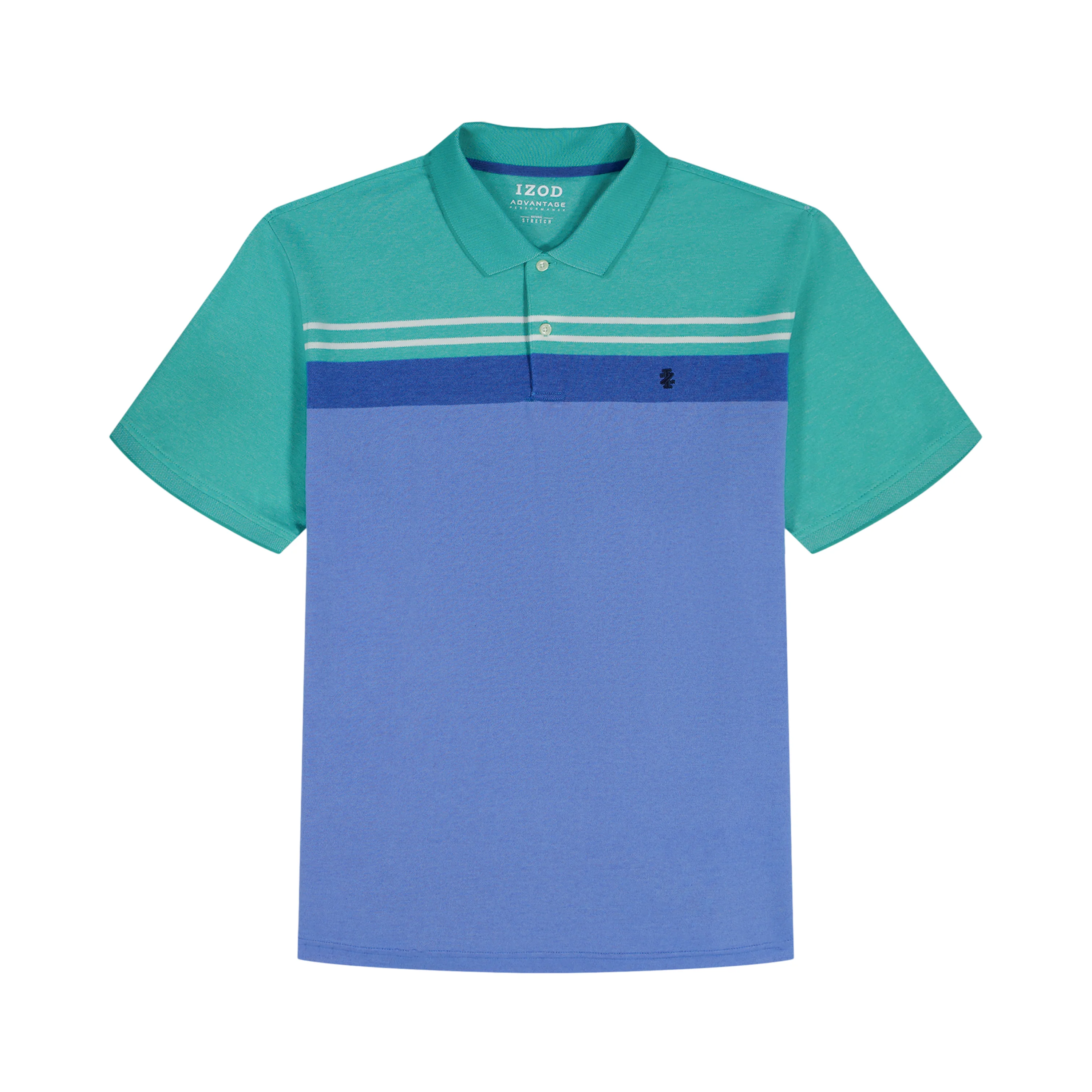 ADVANTAGE PERFORMANCE STRIPED POLO - BILLIARD - Image 5