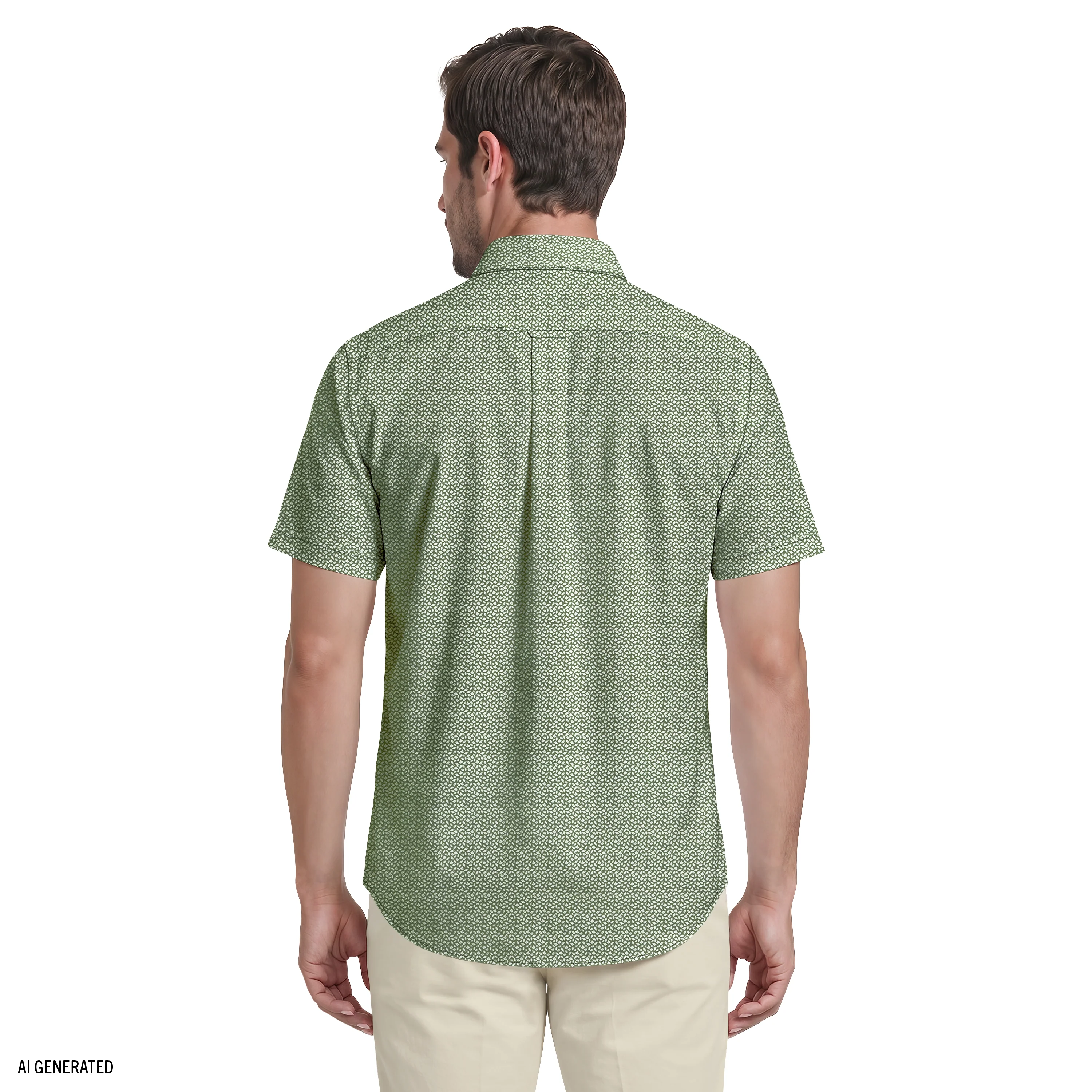 BREEZE SHORT SLEEVE PRINTED BUTTON DOWN SHIRT - LAUREL WREATH - Image 4