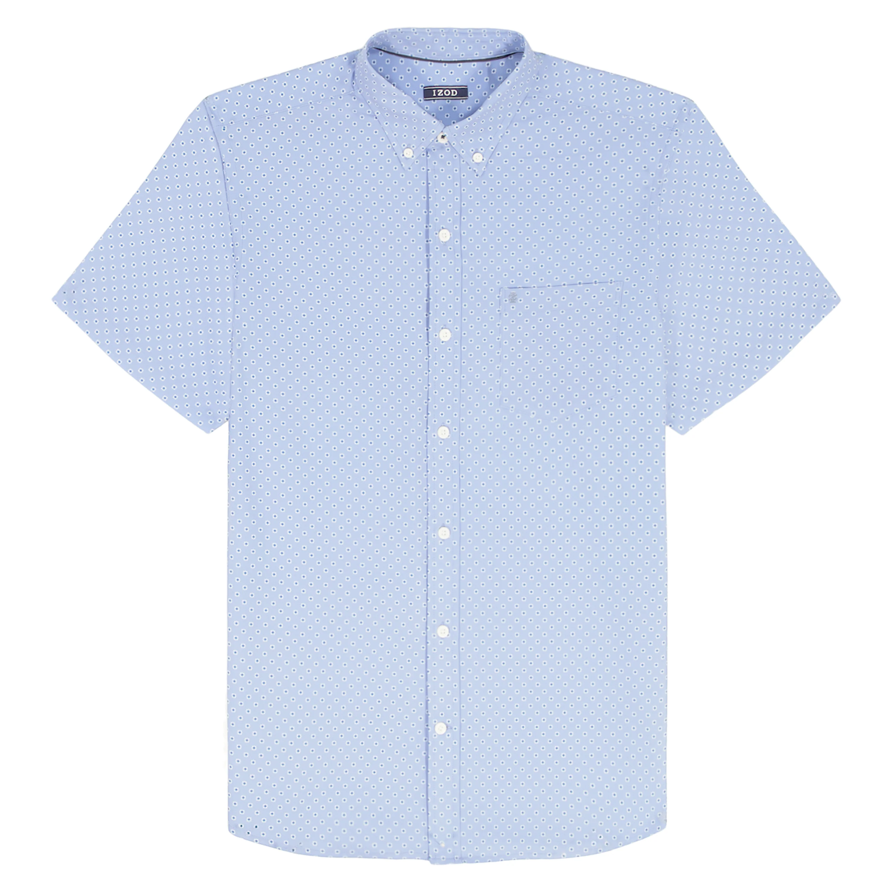 BREEZE S/S PRINTED BUTTON-DOWN SHIRT - CORNFLOWER BLUE - Image 5