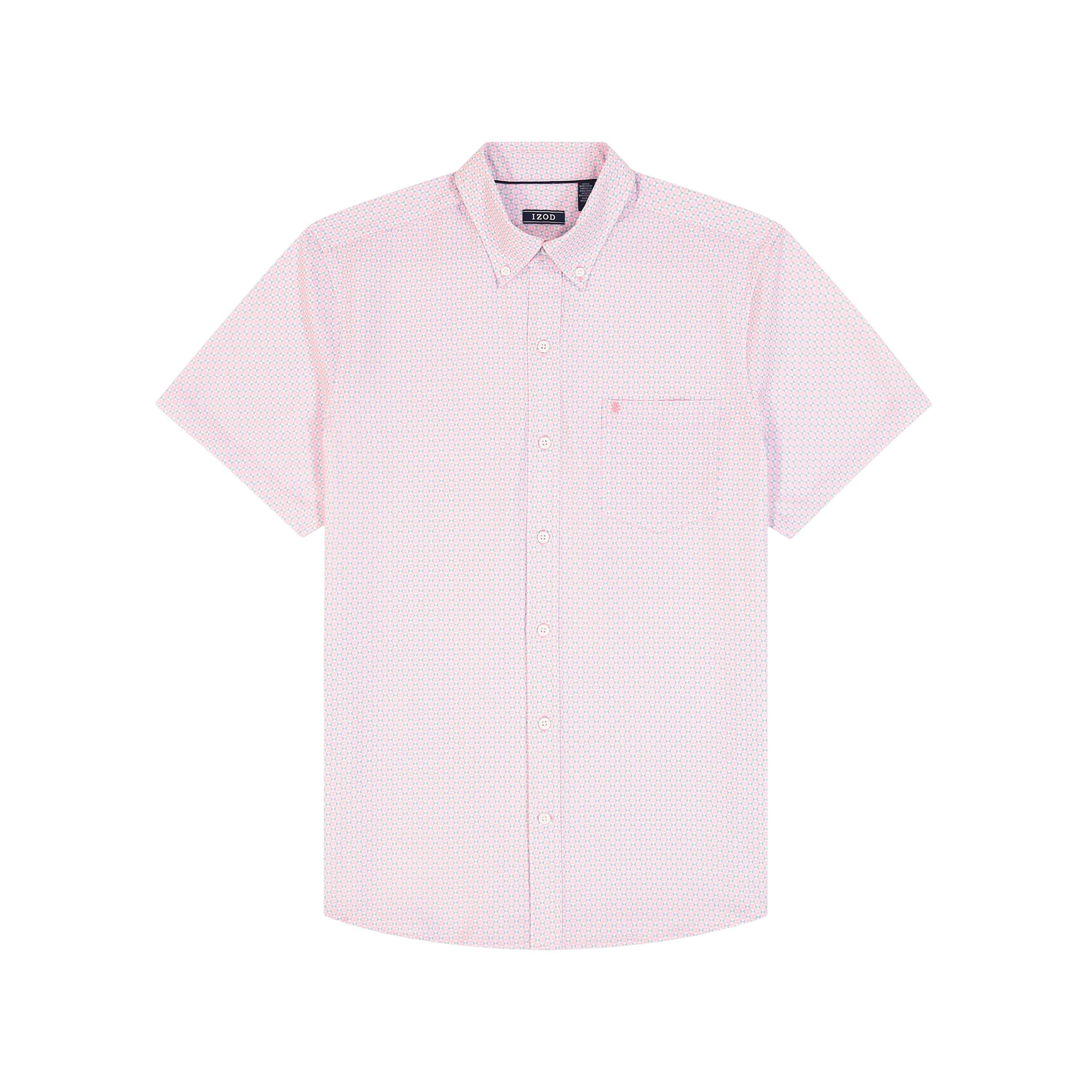 BREEZE S/S PRINTED BUTTON-DOWN SHIRT - PRISM PINK - Image 4