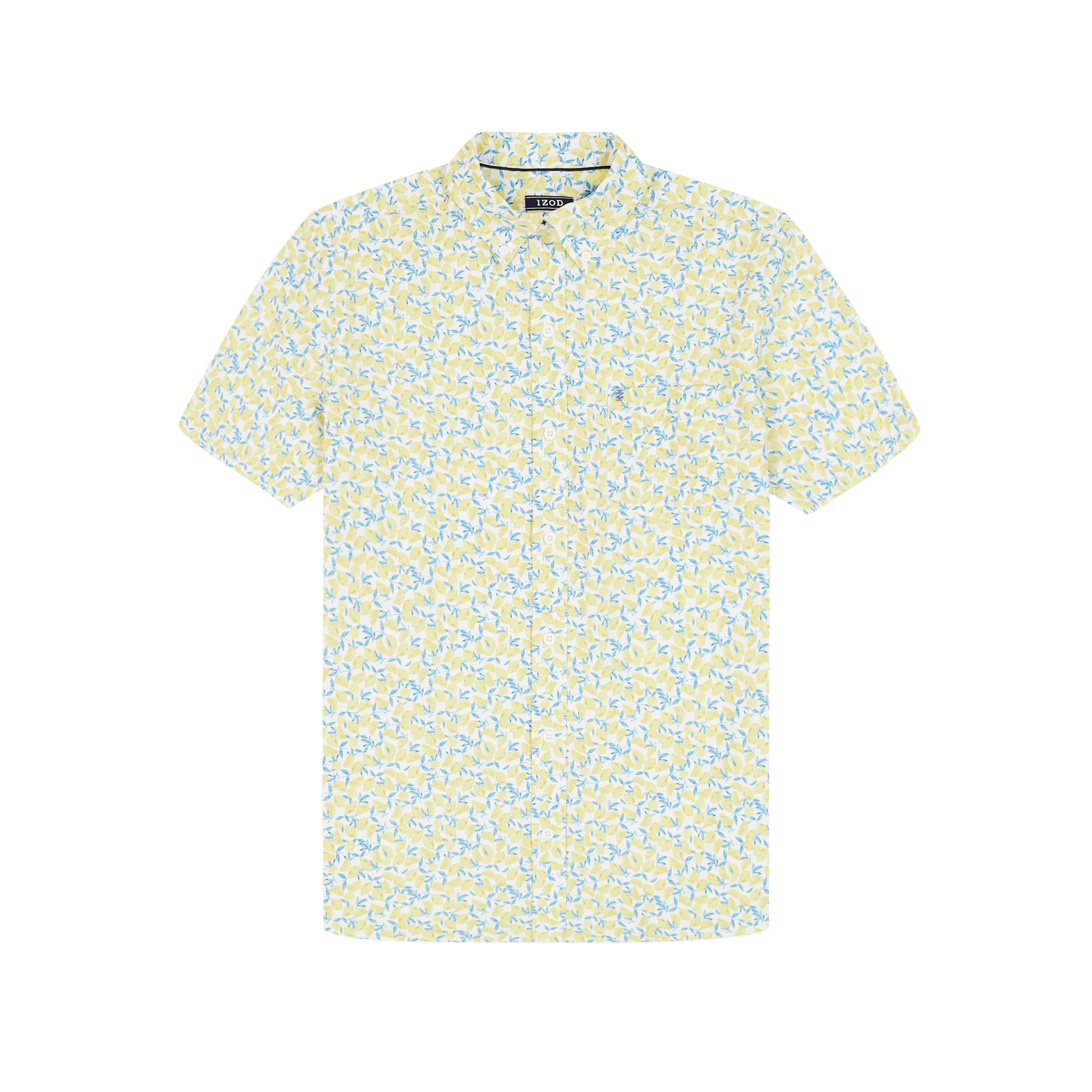 BREEZE S/S PRINTED BUTTON-DOWN SHIRT - LEMON MERINGUE - Image 4