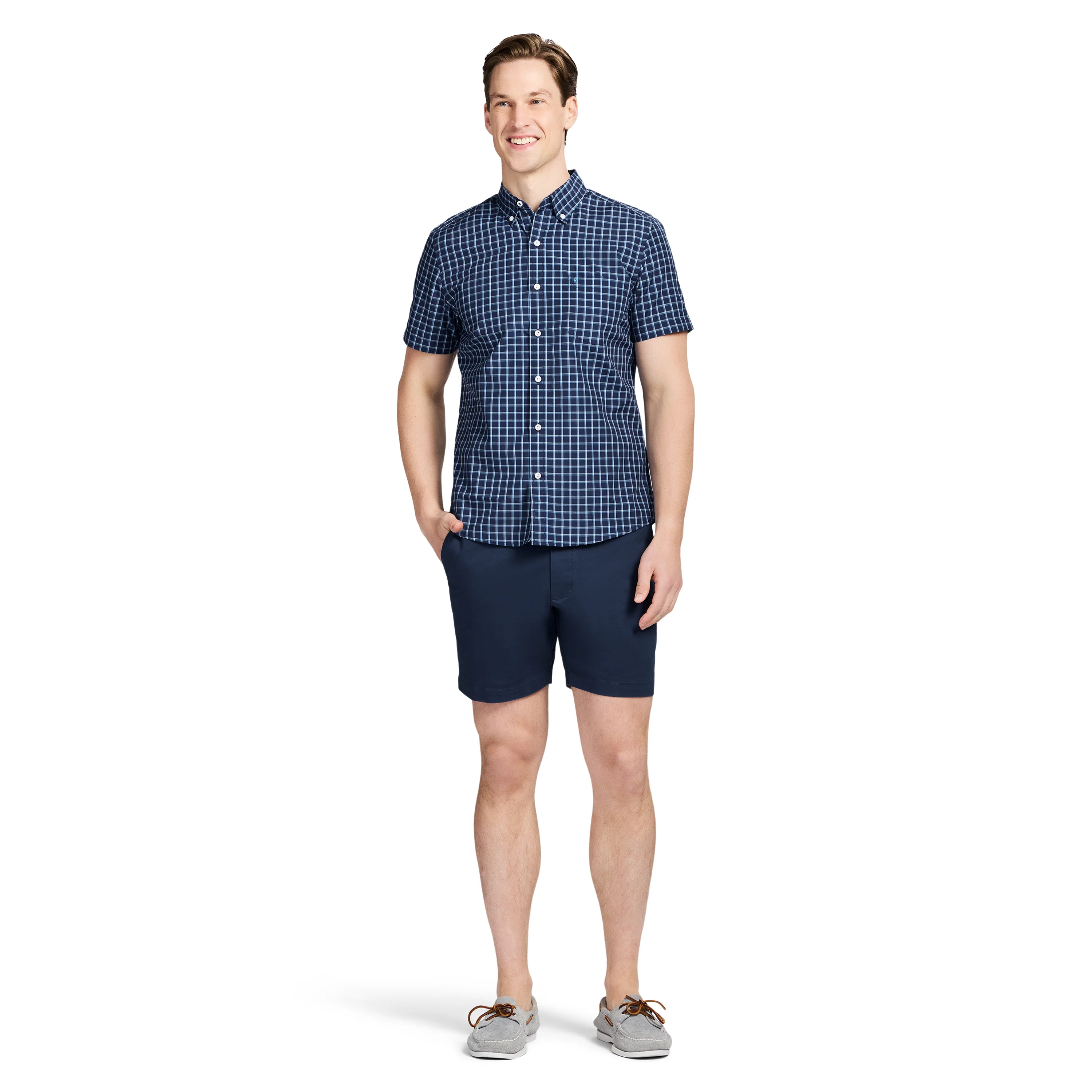 BREEZE SHORT SLEEVE BUTTON DOWN SHIRT - MEDIEVAL BLUE - Image 2