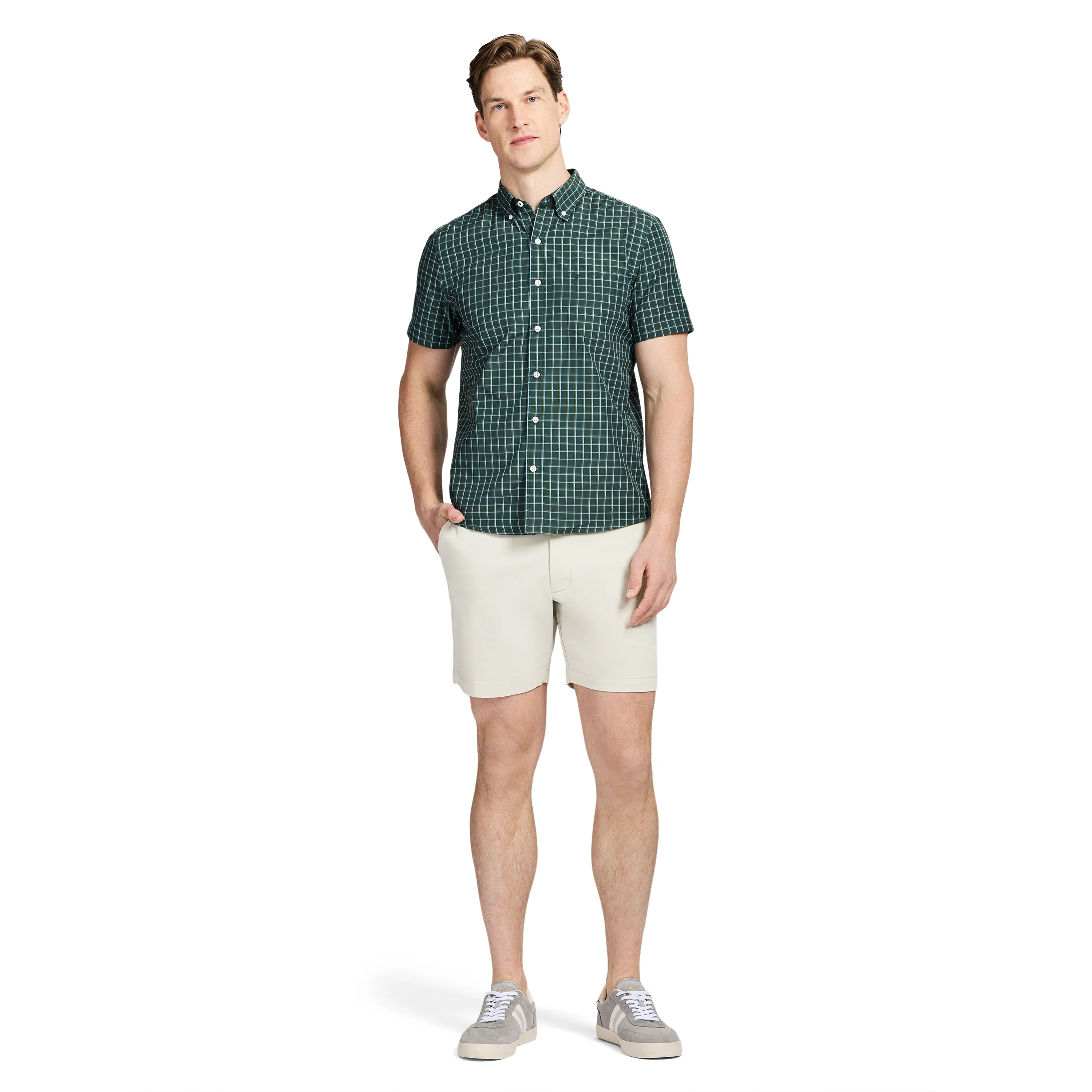 BREEZE SHORT SLEEVE BUTTON DOWN SHIRT - TANAGER TURQUOISE - Image 2