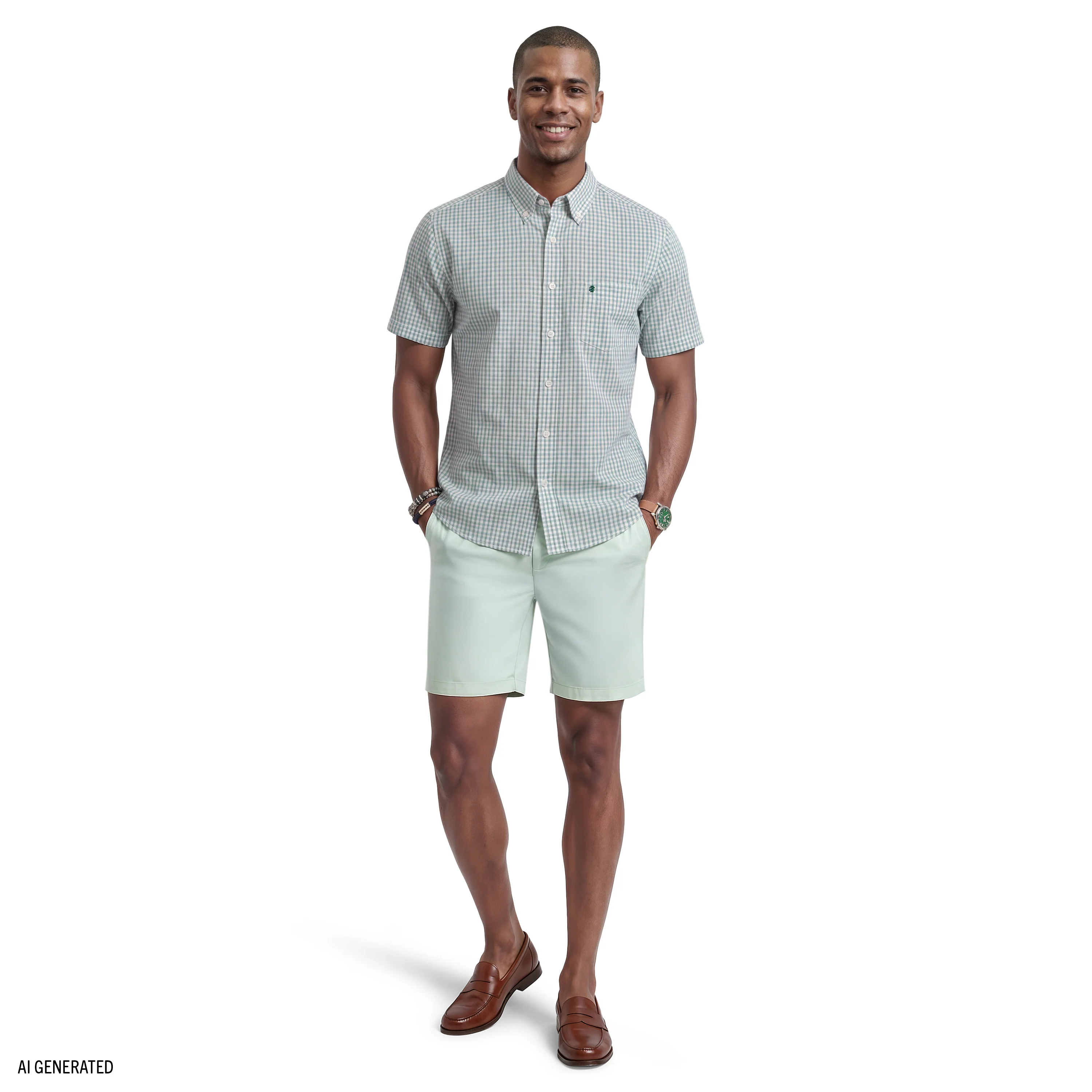 BREEZE SHORT SLEEVE BUTTON DOWN SHIRT - SYCAMORE - Image 2