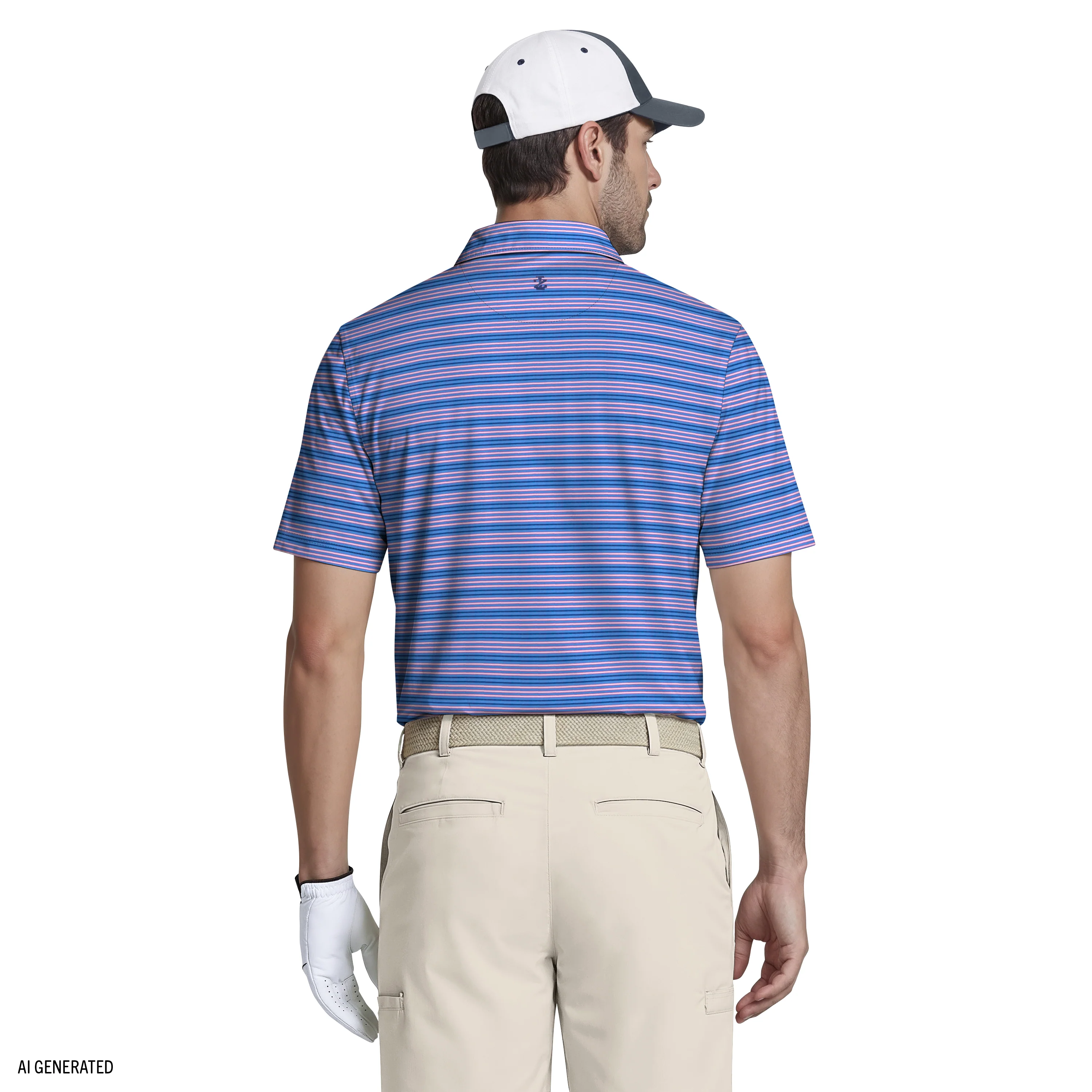 GOLF SWINGFLEX ELITE PRINTED POLO - BRIGHT COBALT - Image 4
